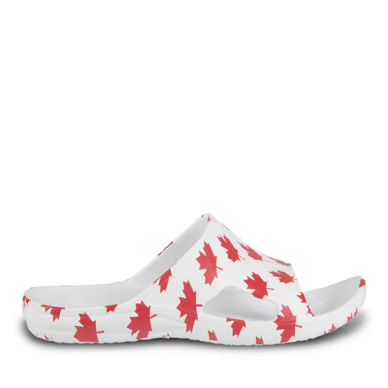 Men's Slides - Canada (White/Red) sold by Dawgs
