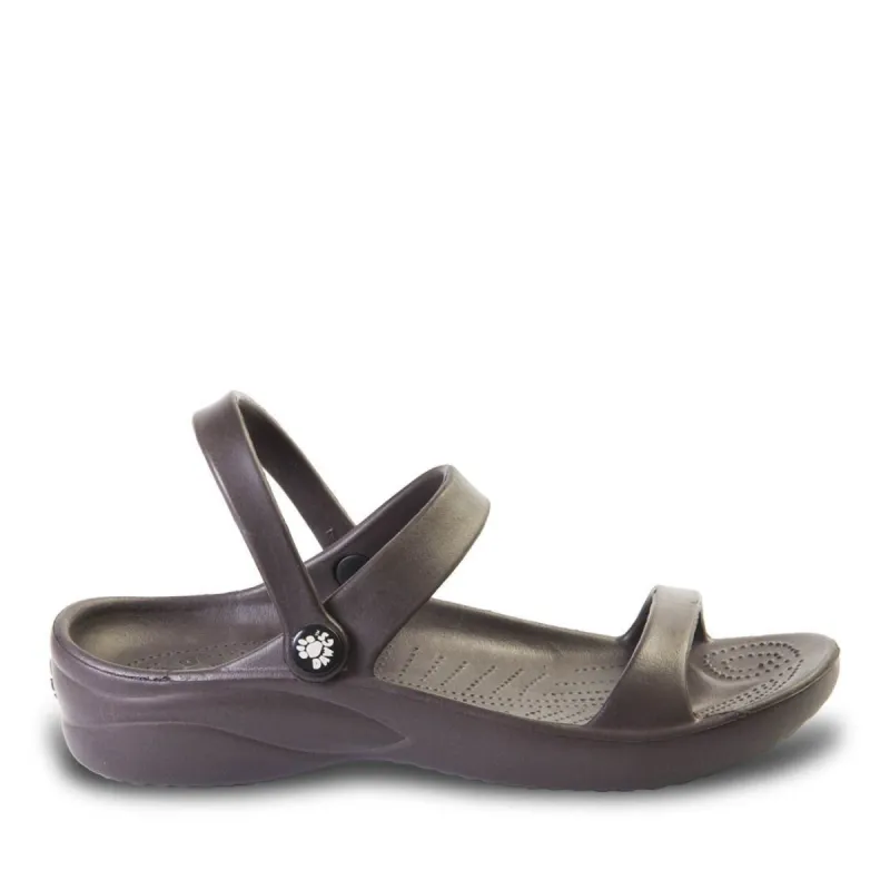 Women's 3-Strap Sandals - Dark Brown sold by Dawgs