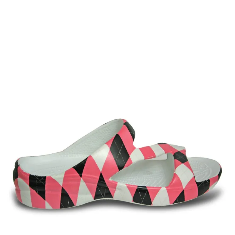 Women's Loudmouth Z Sandals - Pink and Black Tile sold by Dawgs