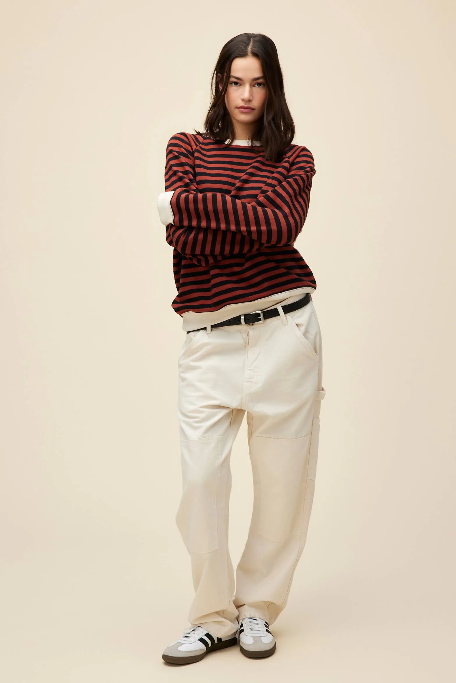 Stripe Vintage Sweatshirt in Mahogany sold by Daydreamer product image thumbnail 5