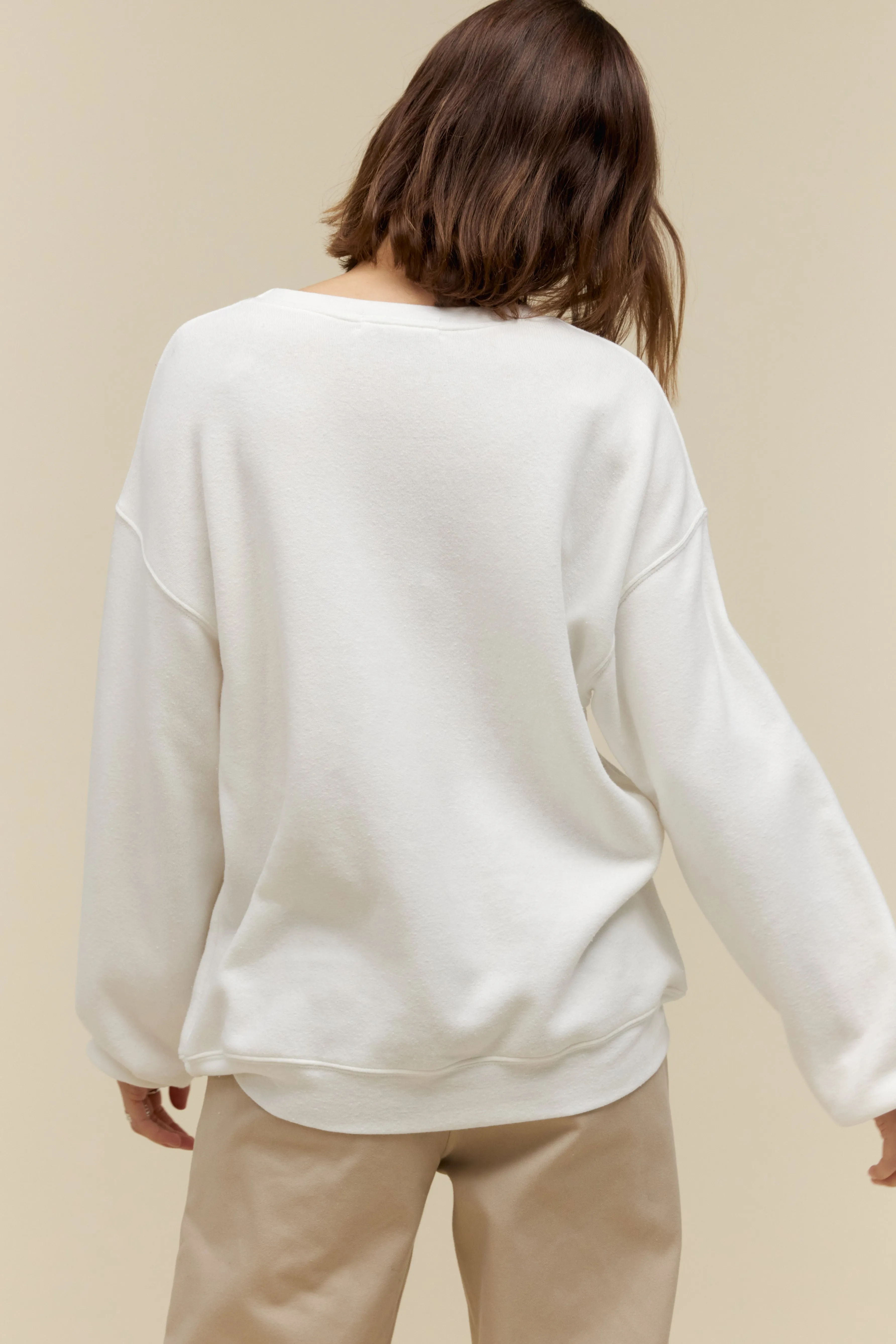 New York BF Sweatshirt in Bleach White sold by Daydreamer product image thumbnail 3
