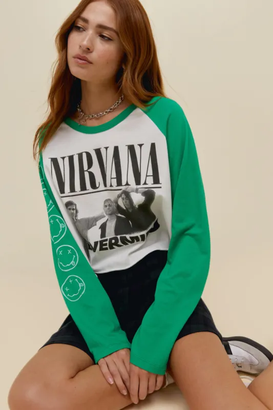Nirvana Nevermind Crop Long Sleeve Raglan sold by Daydreamer