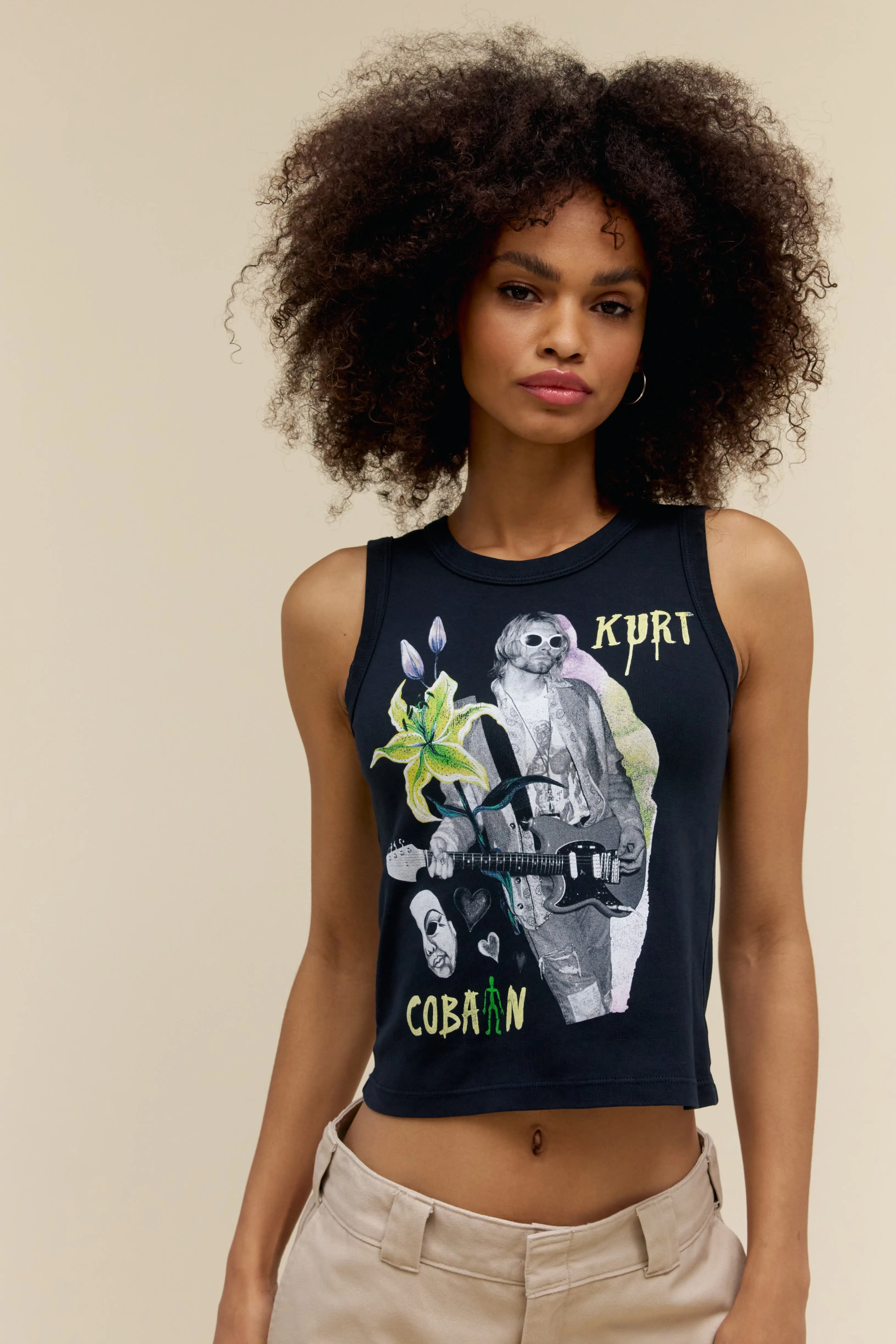 Kurt Cobain Lily Roth Shrunken Tank sold by Daydreamer product image thumbnail 2