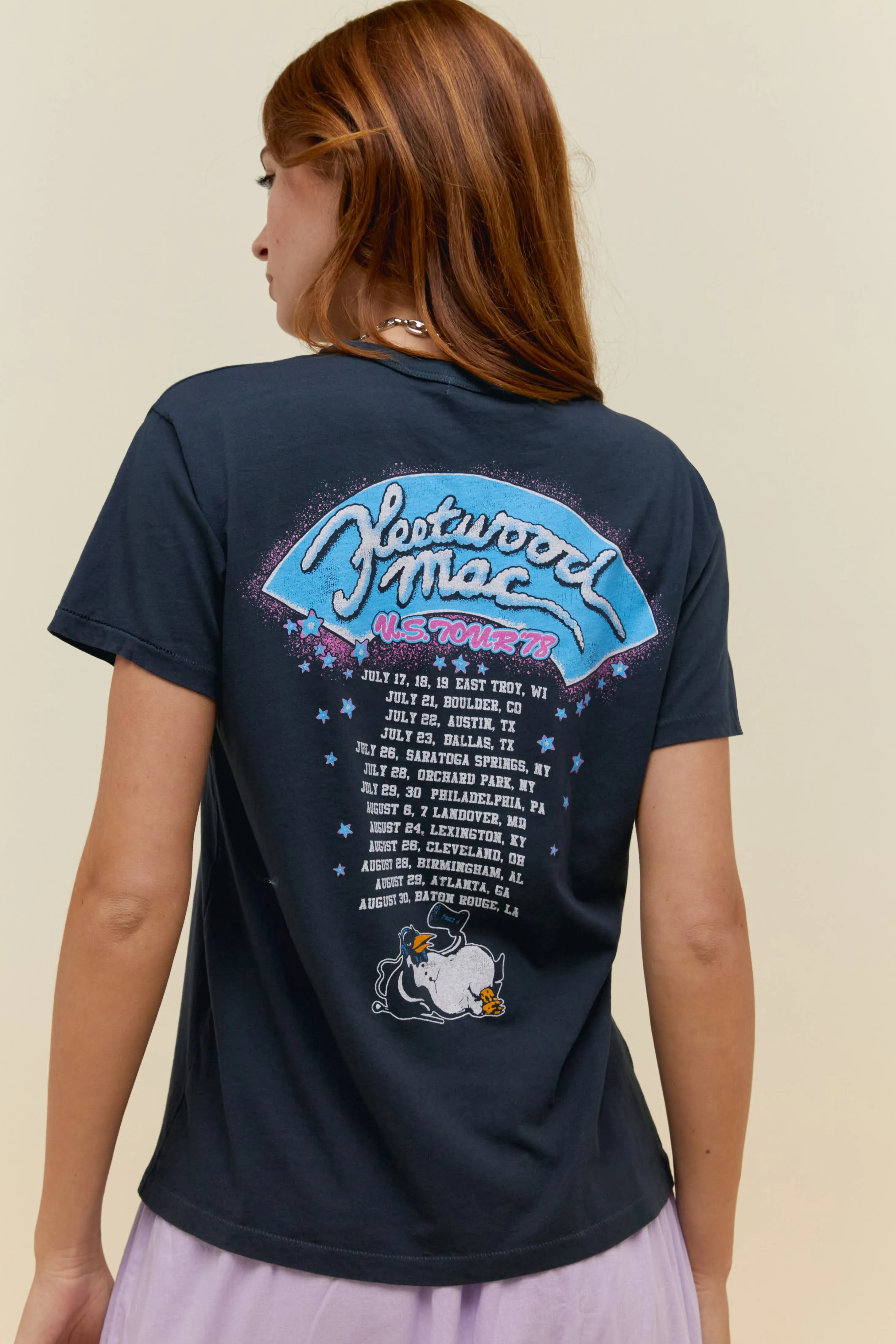 Fleetwood Mac US Tour 78 Ringer Tee in Vintage Black sold by Daydreamer product image thumbnail 2