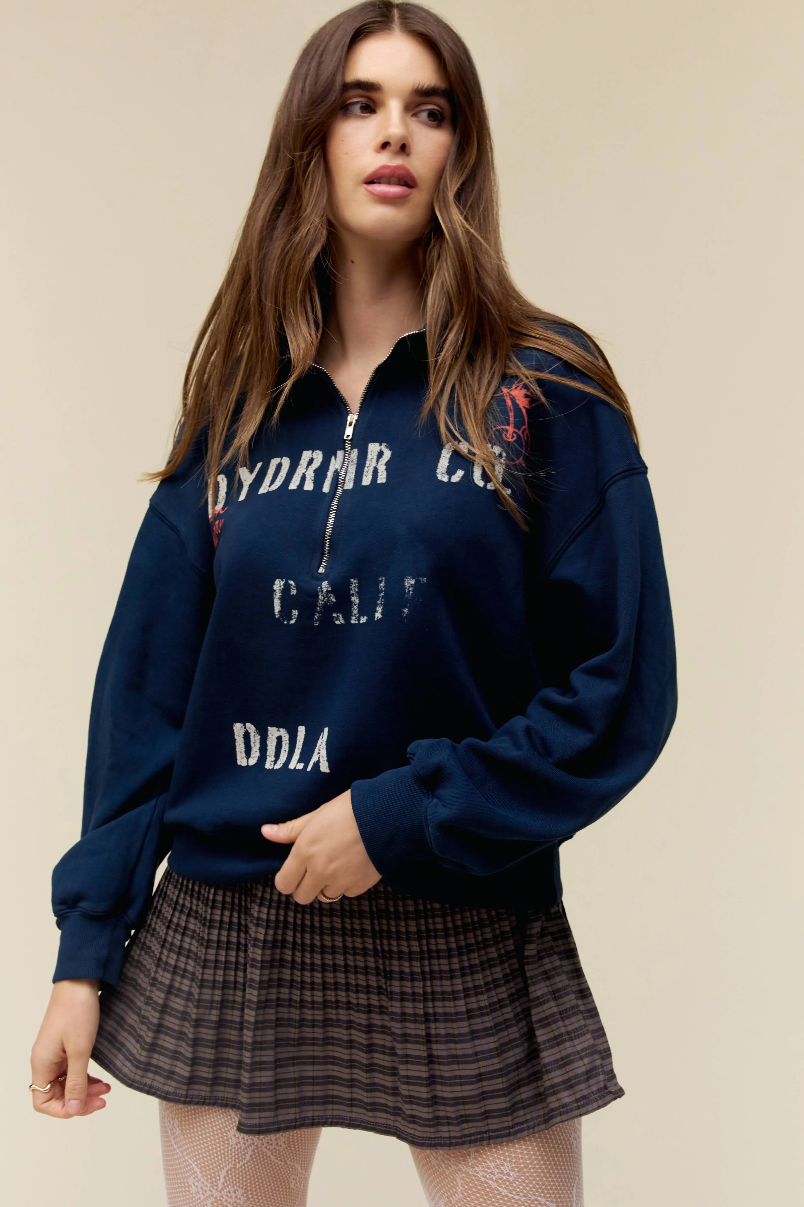 DYDRMR Co Doodles Half Zip Sweatshirt sold by Daydreamer product image thumbnail 2