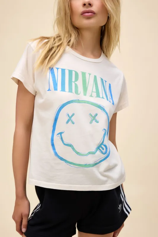 Nirvana Gradient Smiley Solo Tee sold by Daydreamer