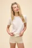 Solid Ringer Tee in Dirty White sold by Daydreamer
