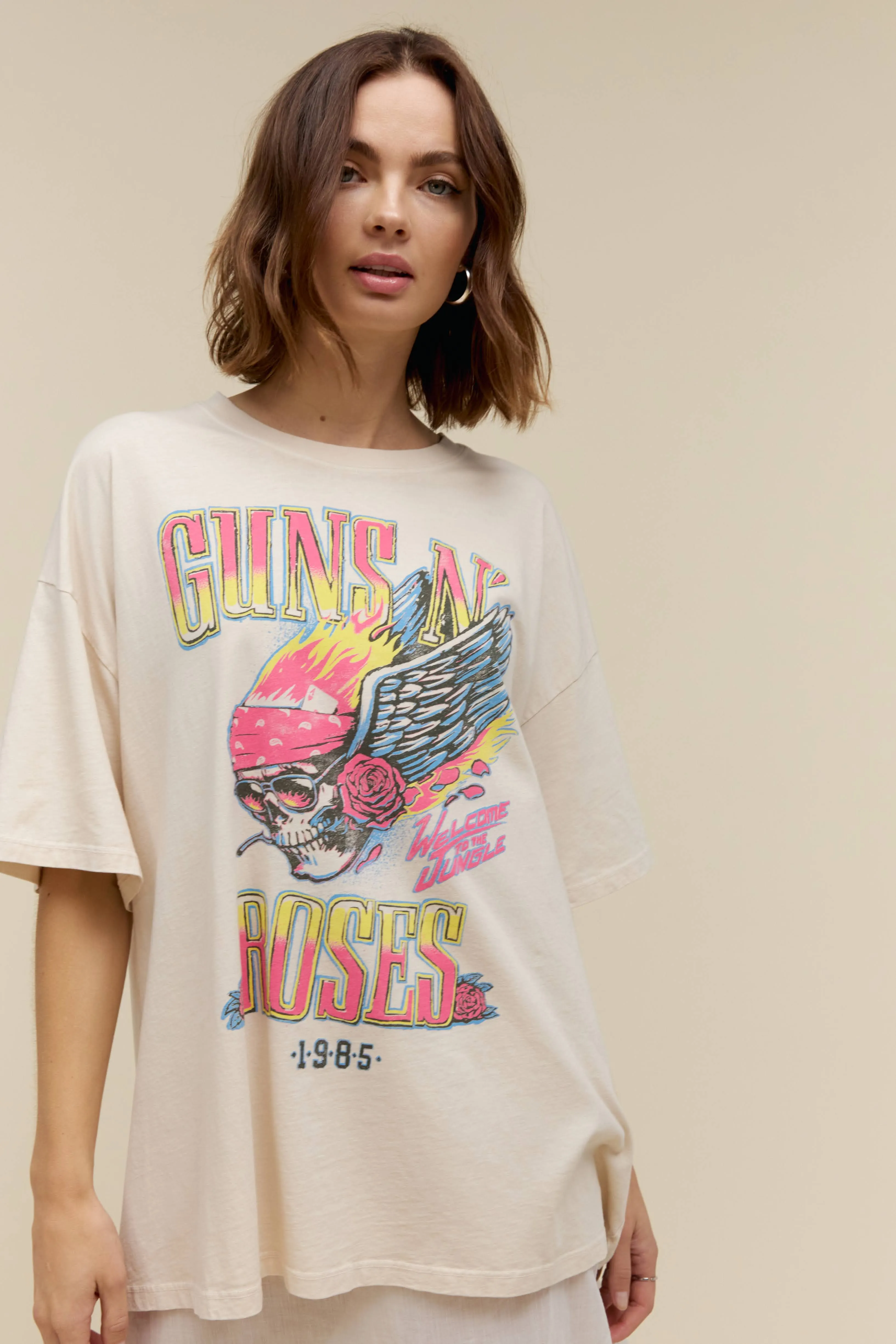 Guns N' Roses Flaming Skull OS Tee sold by Daydreamer product image thumbnail 2