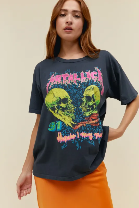 Metallica Wherever I May Roam Merch Tee in Vintage Black sold by Daydreamer