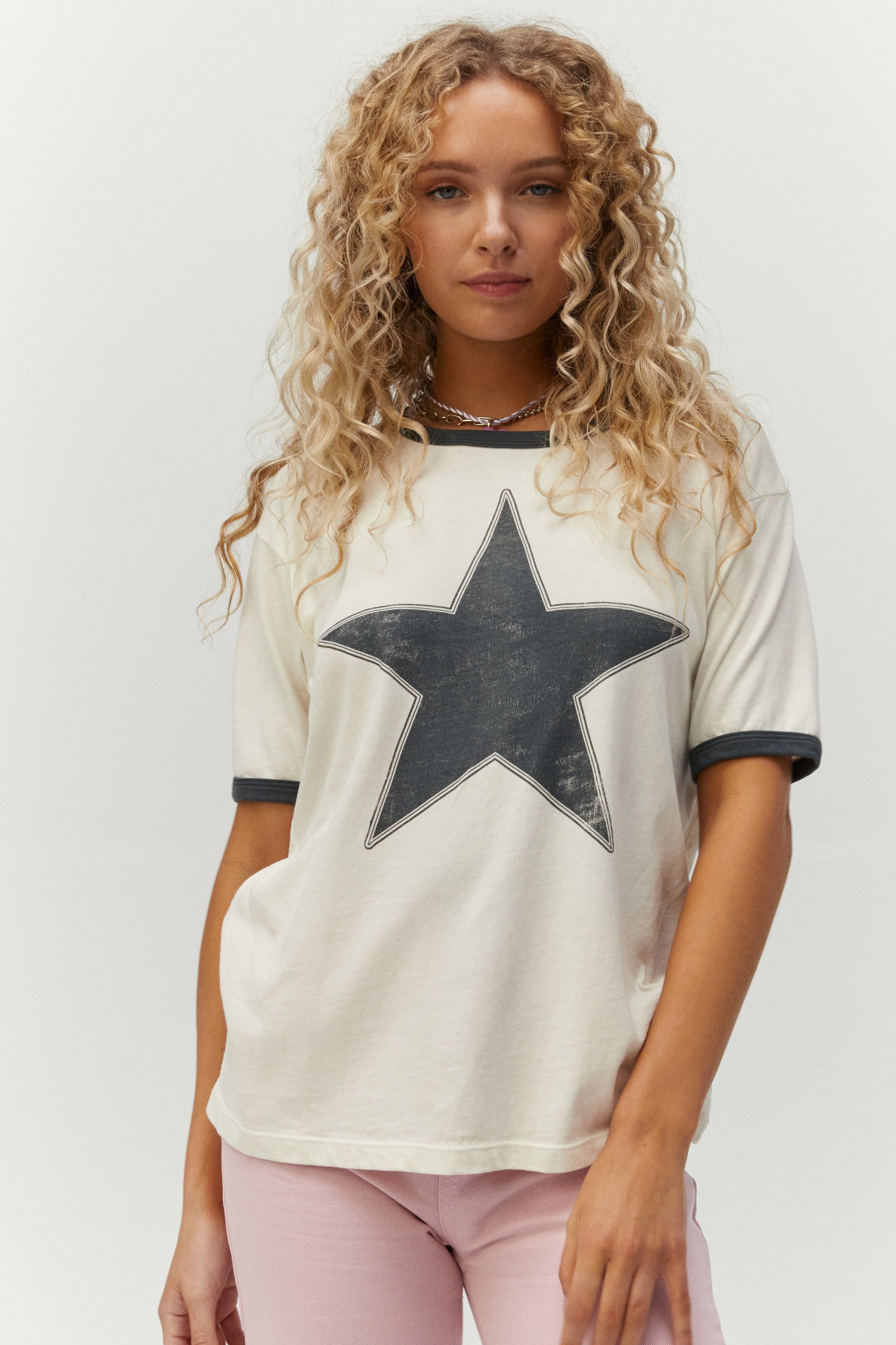 Classic Star Oversized Ringer sold by Daydreamer