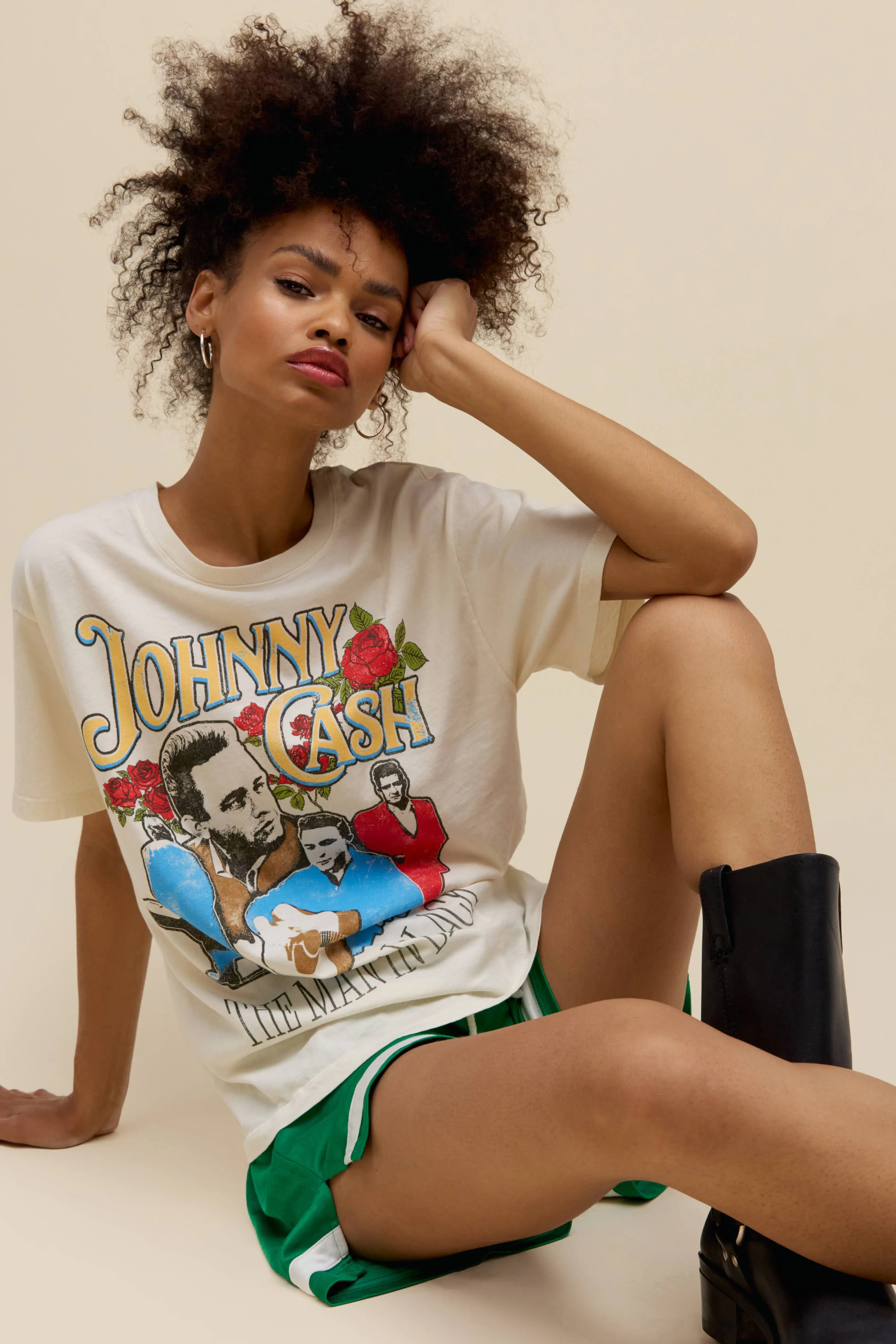 Johnny Cash A Man Comes Around Boyfriend Tee sold by Daydreamer product image thumbnail 2