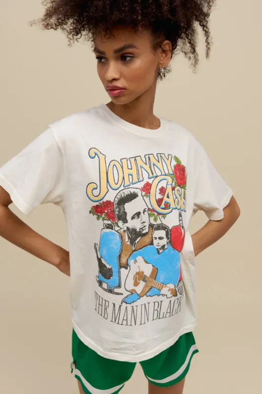 Johnny Cash A Man Comes Around Boyfriend Tee sold by Daydreamer