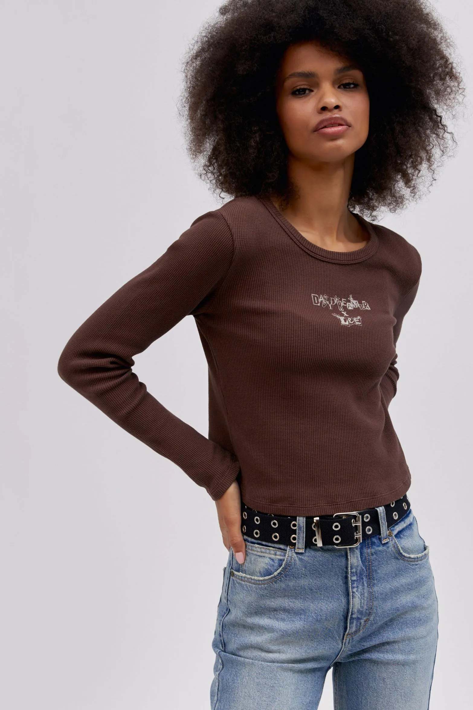 Lee x Daydreamer 90's Shrunken Thermal in Coffee sold by Daydreamer product image thumbnail 3