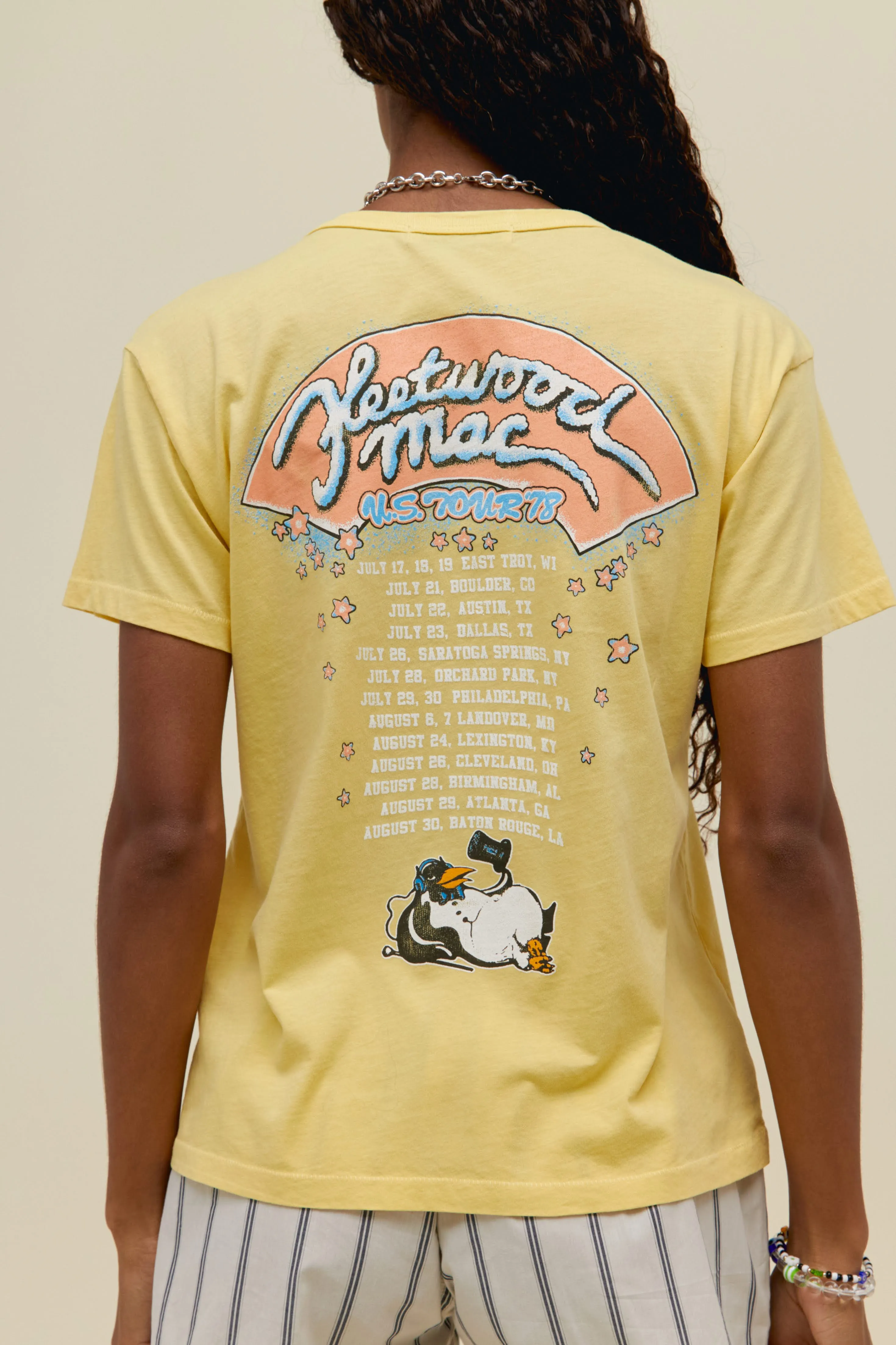 Fleetwood Mac US Tour 78 Ringer Tee in Yellow Bloom sold by Daydreamer product image thumbnail 2