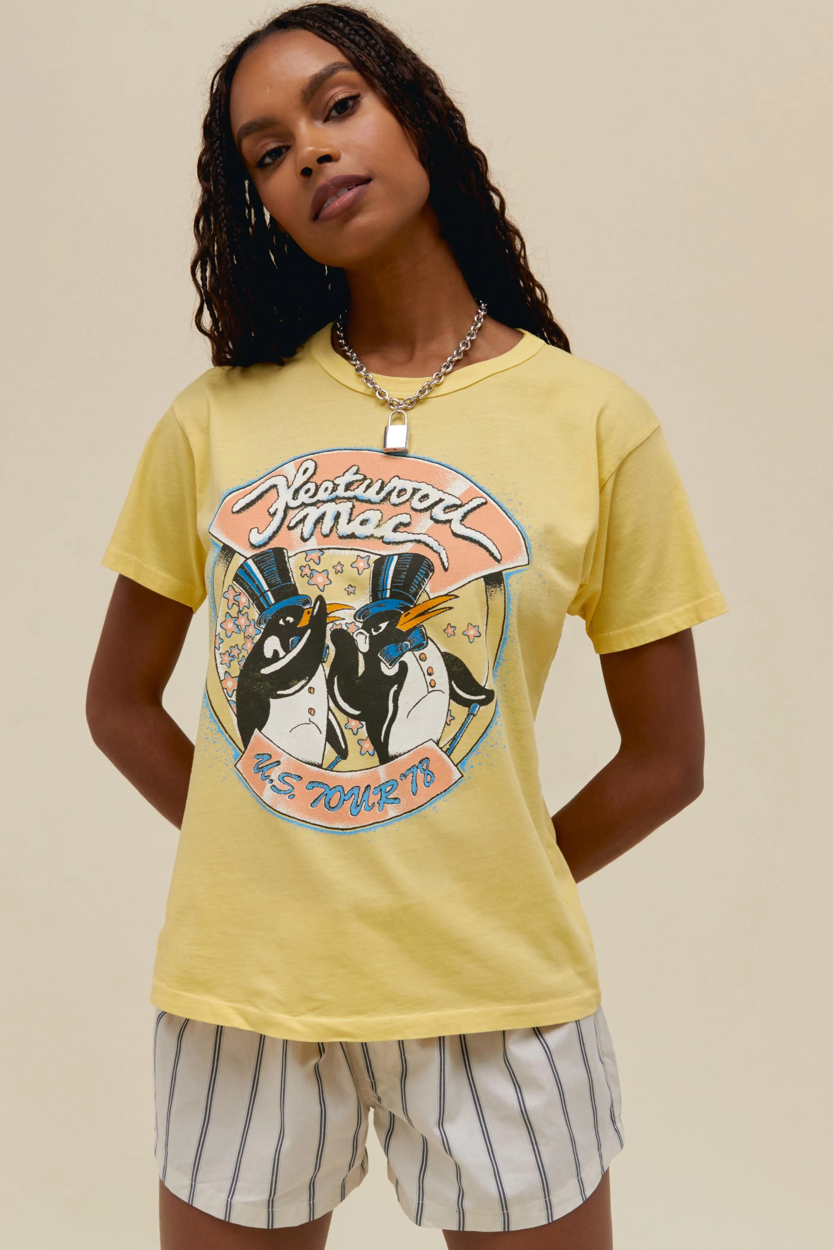 Fleetwood Mac US Tour 78 Ringer Tee in Yellow Bloom sold by Daydreamer product image thumbnail 3