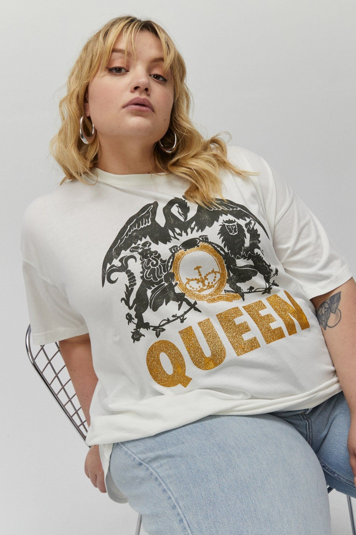 Queen Glitter Crest Merch Tee ES sold by Daydreamer product image thumbnail 4