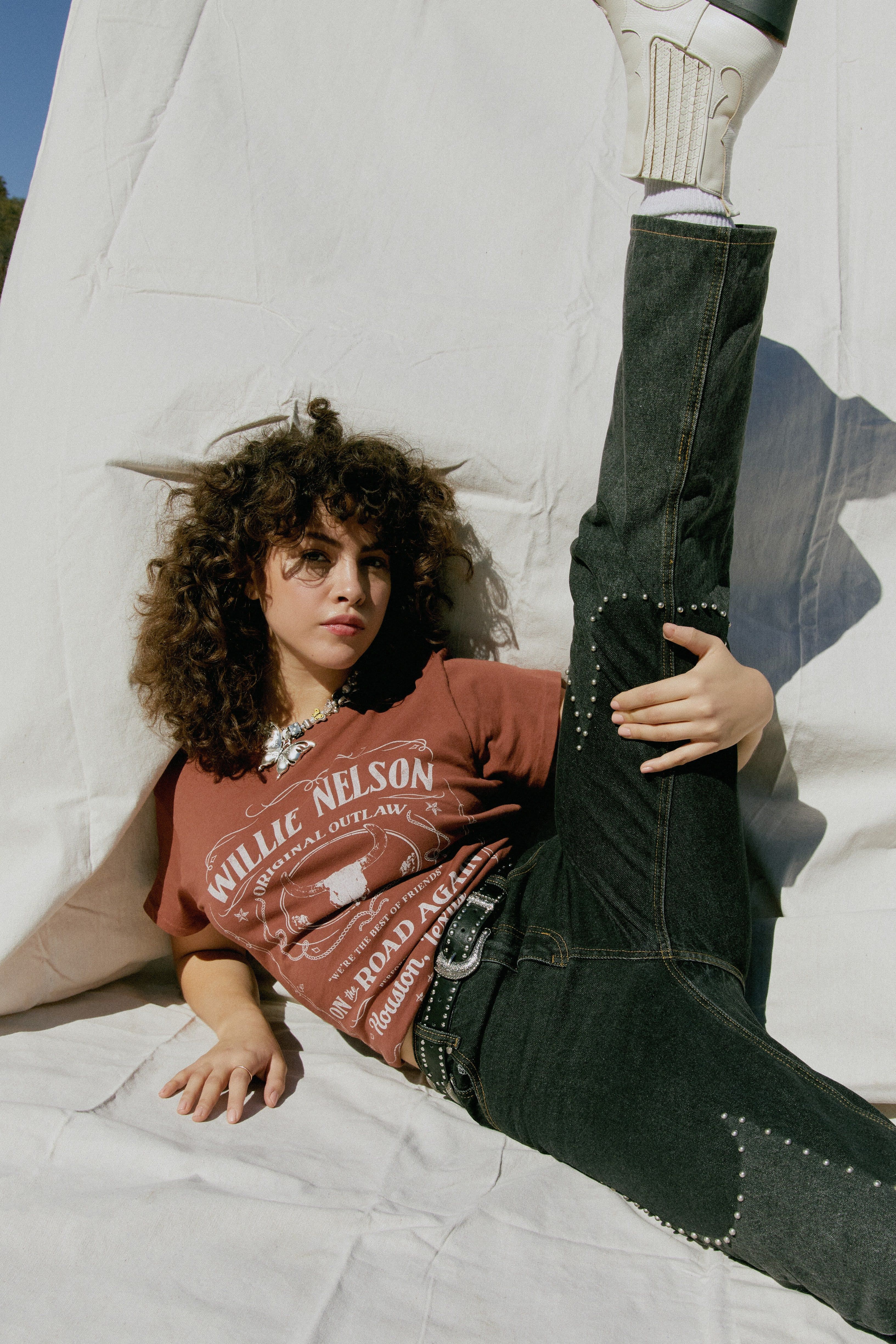 Willie Nelson Whiskey Label Tour Tee sold by Daydreamer product image thumbnail 5