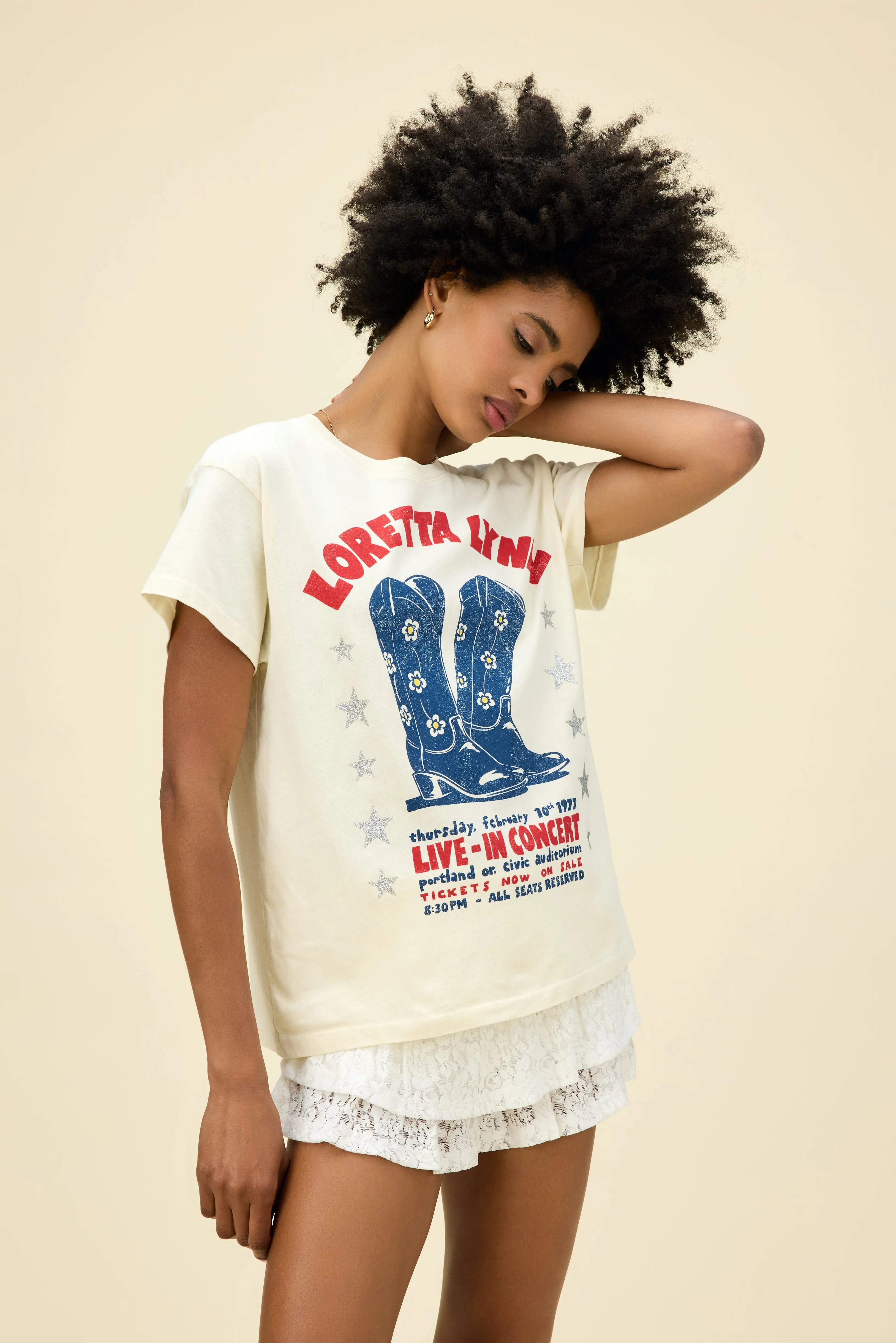 Loretta Lynn In Concert Tour Tee sold by Daydreamer product image thumbnail 4