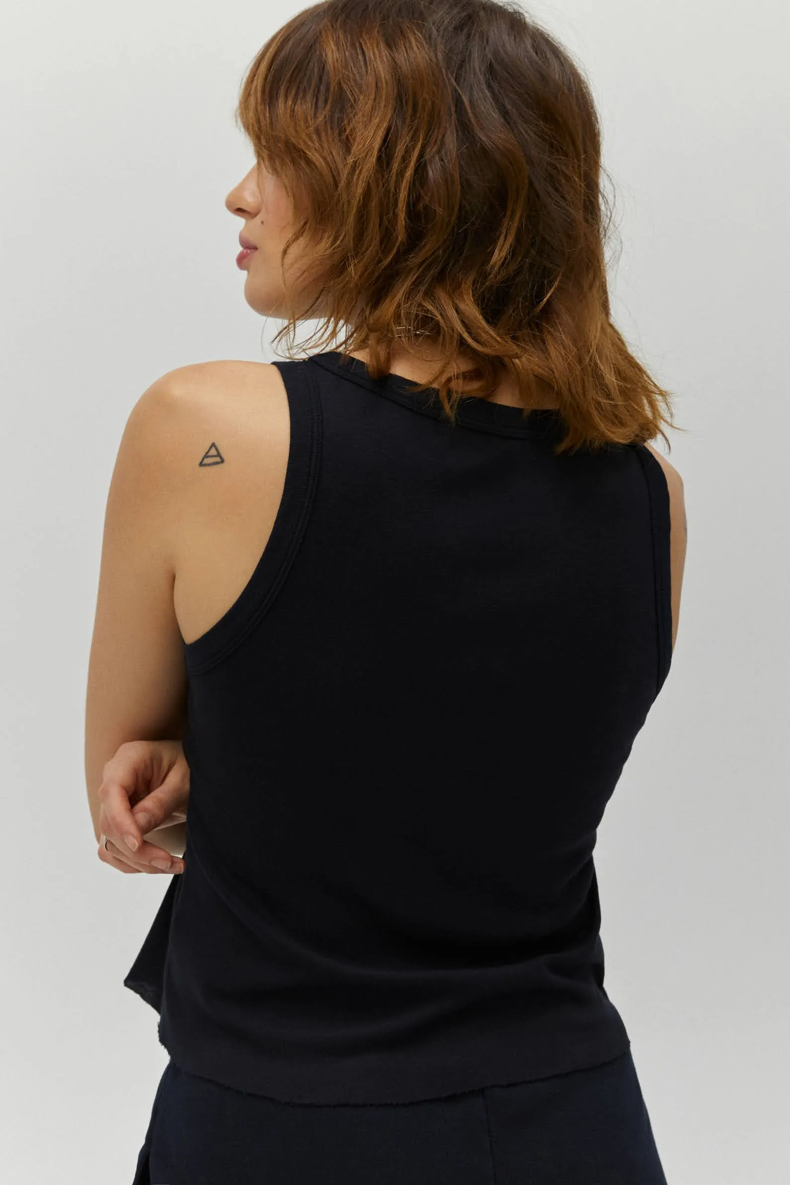 Solid Racer Tank in Black Onyx sold by Daydreamer product image thumbnail 2