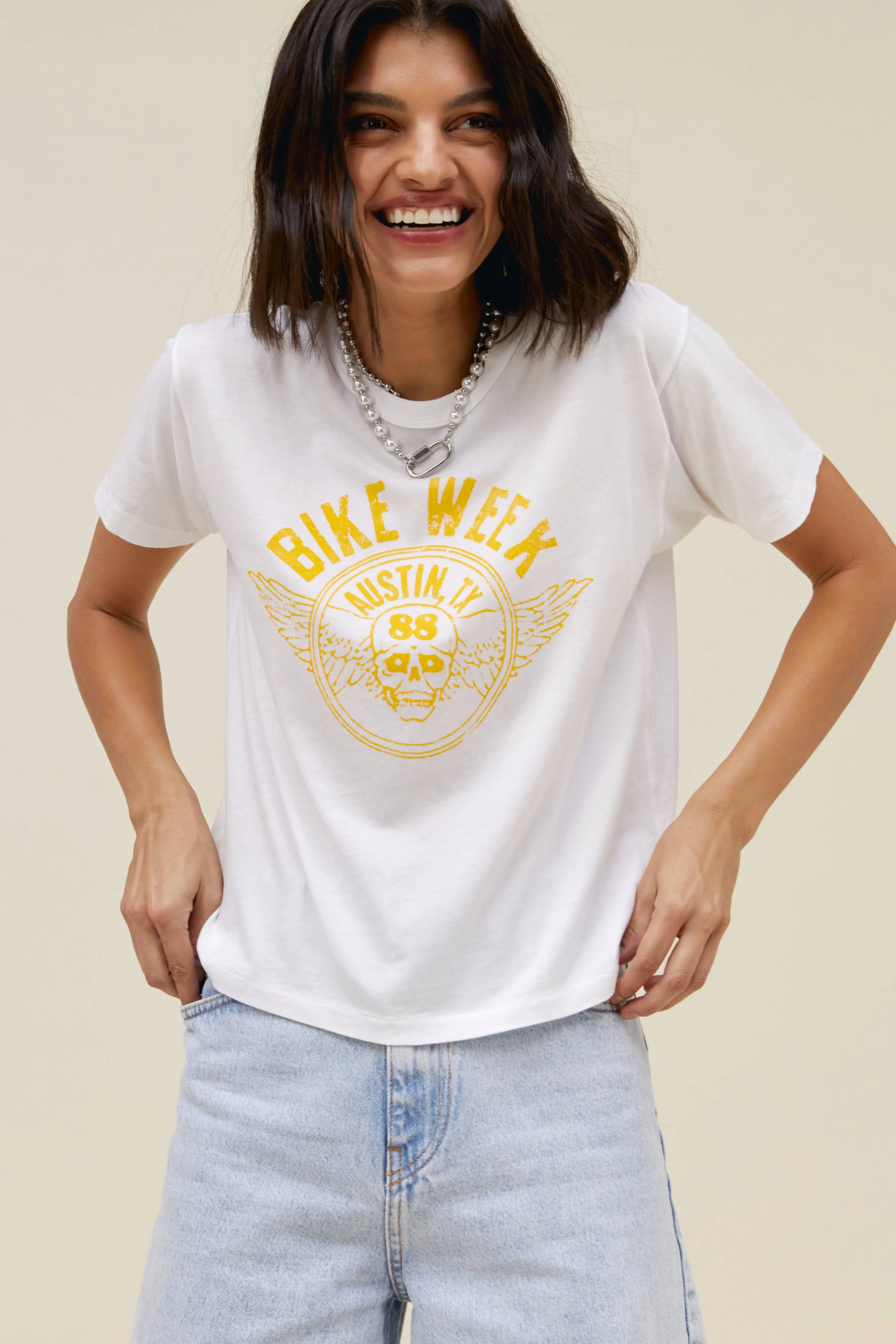 Bike Week 88 Ringer Tee sold by Daydreamer product image thumbnail 2
