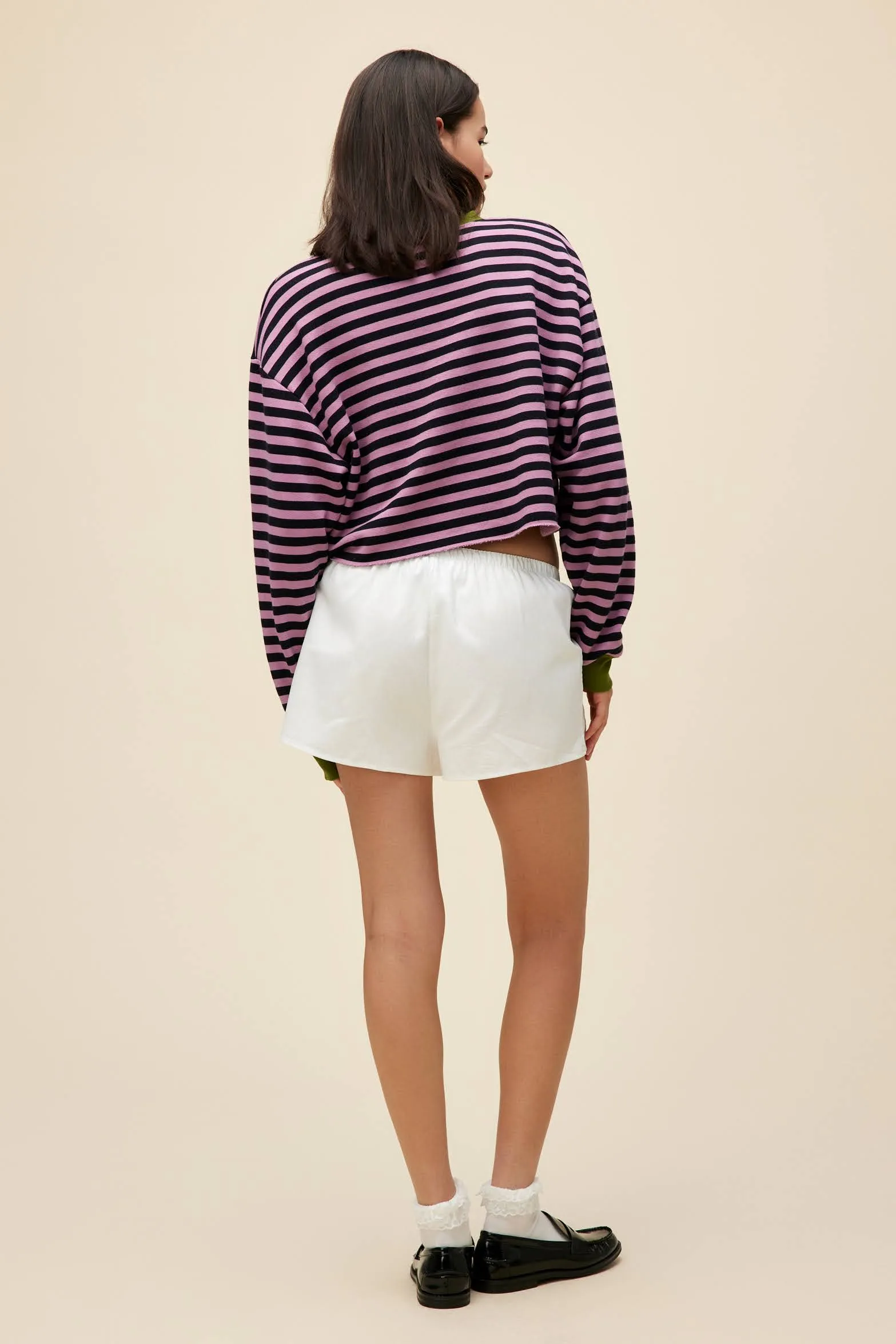 Stripe Cut-Off Sweatshirt sold by Daydreamer product image thumbnail 5