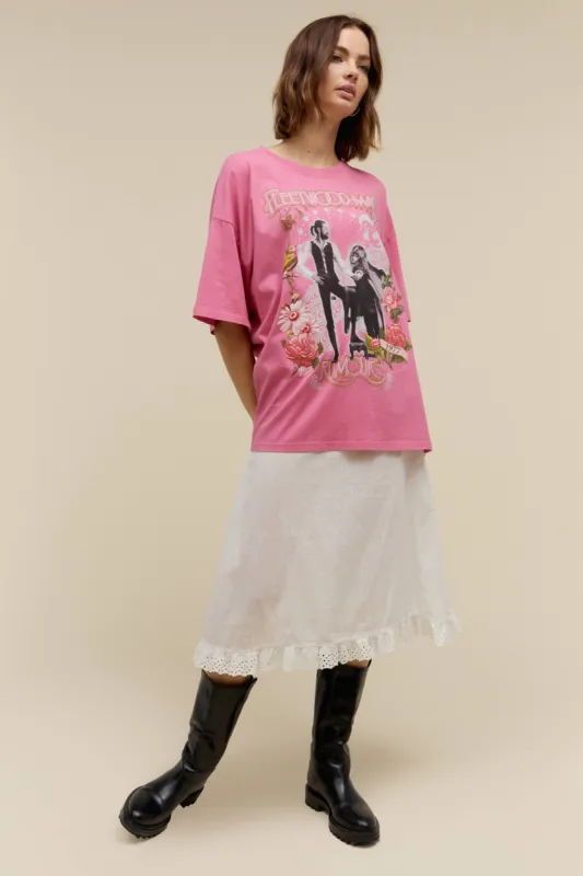 Fleetwood Mac Rumours OS Tee in Pink Taffy sold by Daydreamer