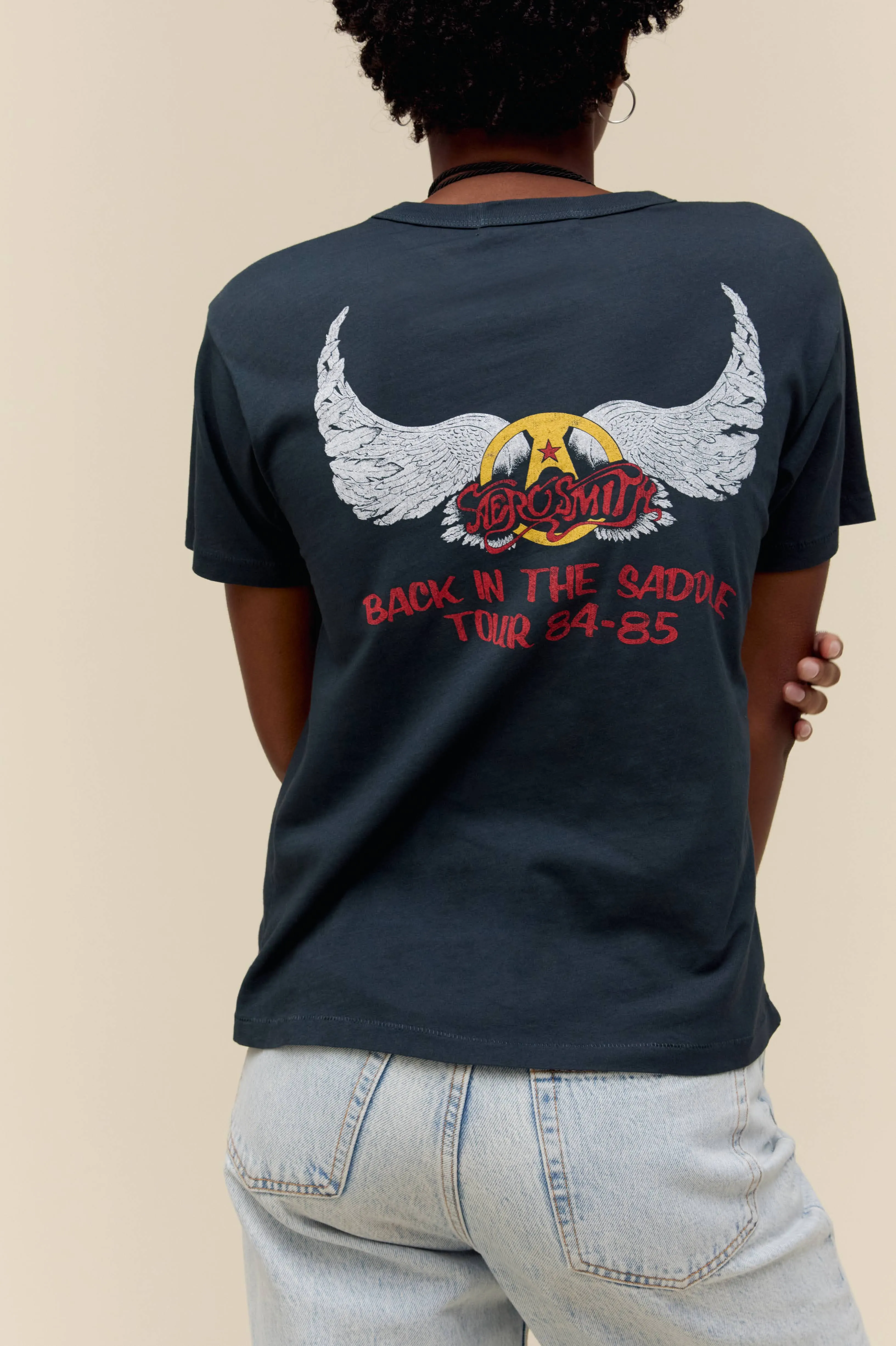 Aerosmith Back In The Saddle Ringer Tee sold by Daydreamer product image thumbnail 2