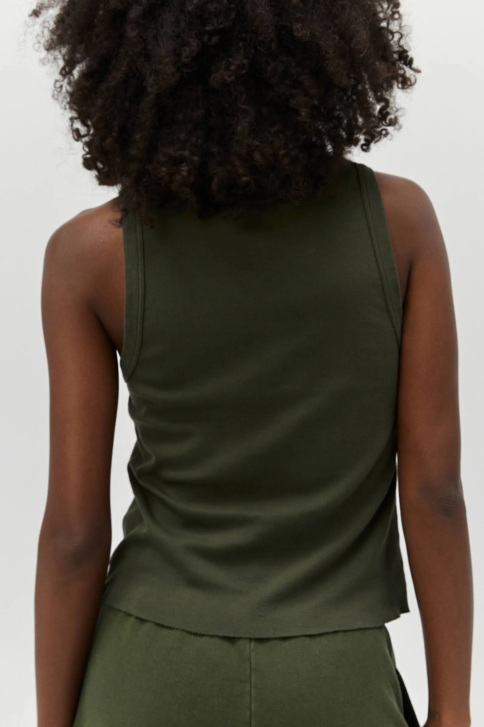 Solid Racer Tank in Military Green sold by Daydreamer product image thumbnail 2