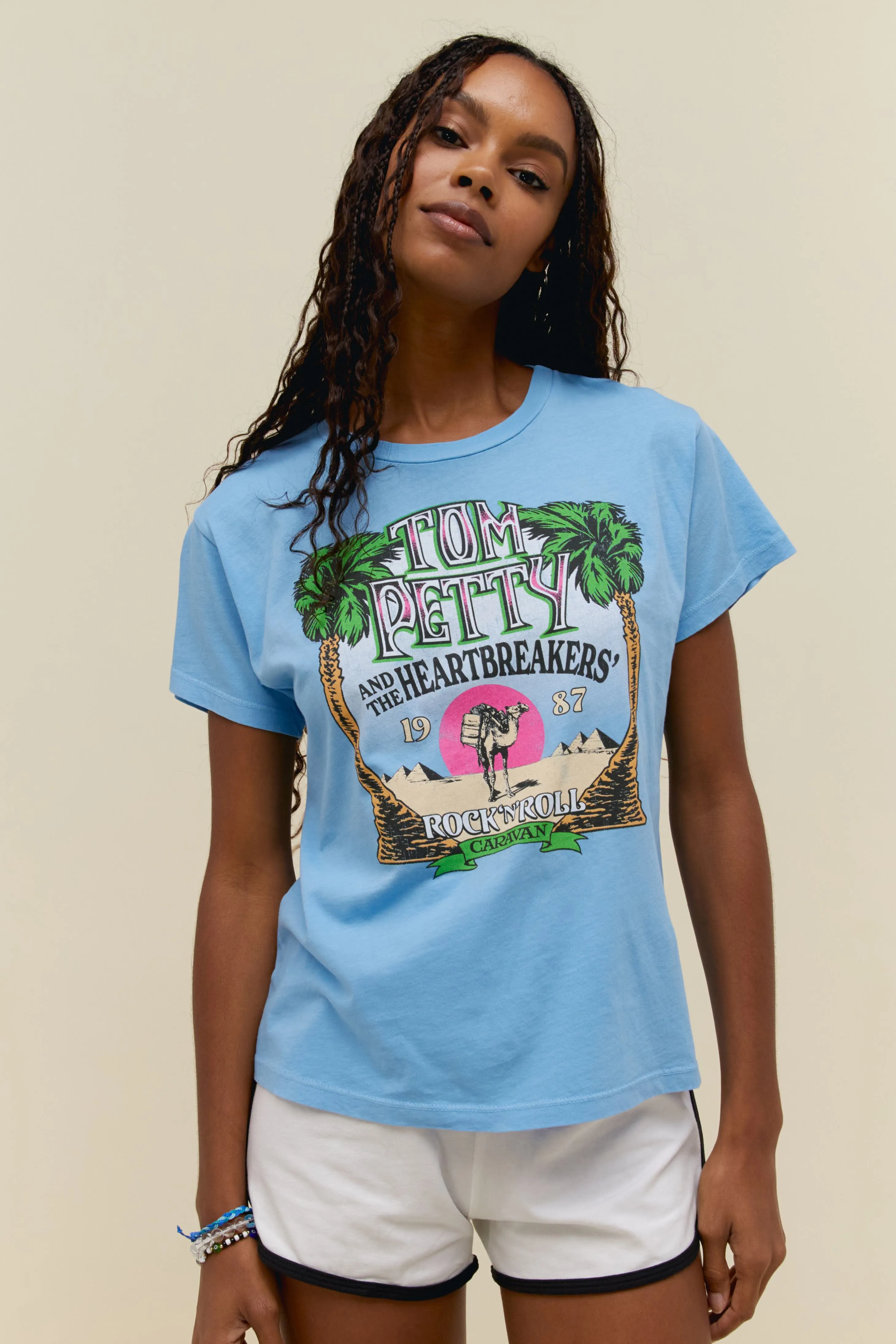 Tom Petty Rock N' Roll Caravan Solo Tee in Vintage Blue sold by Daydreamer product image thumbnail 3