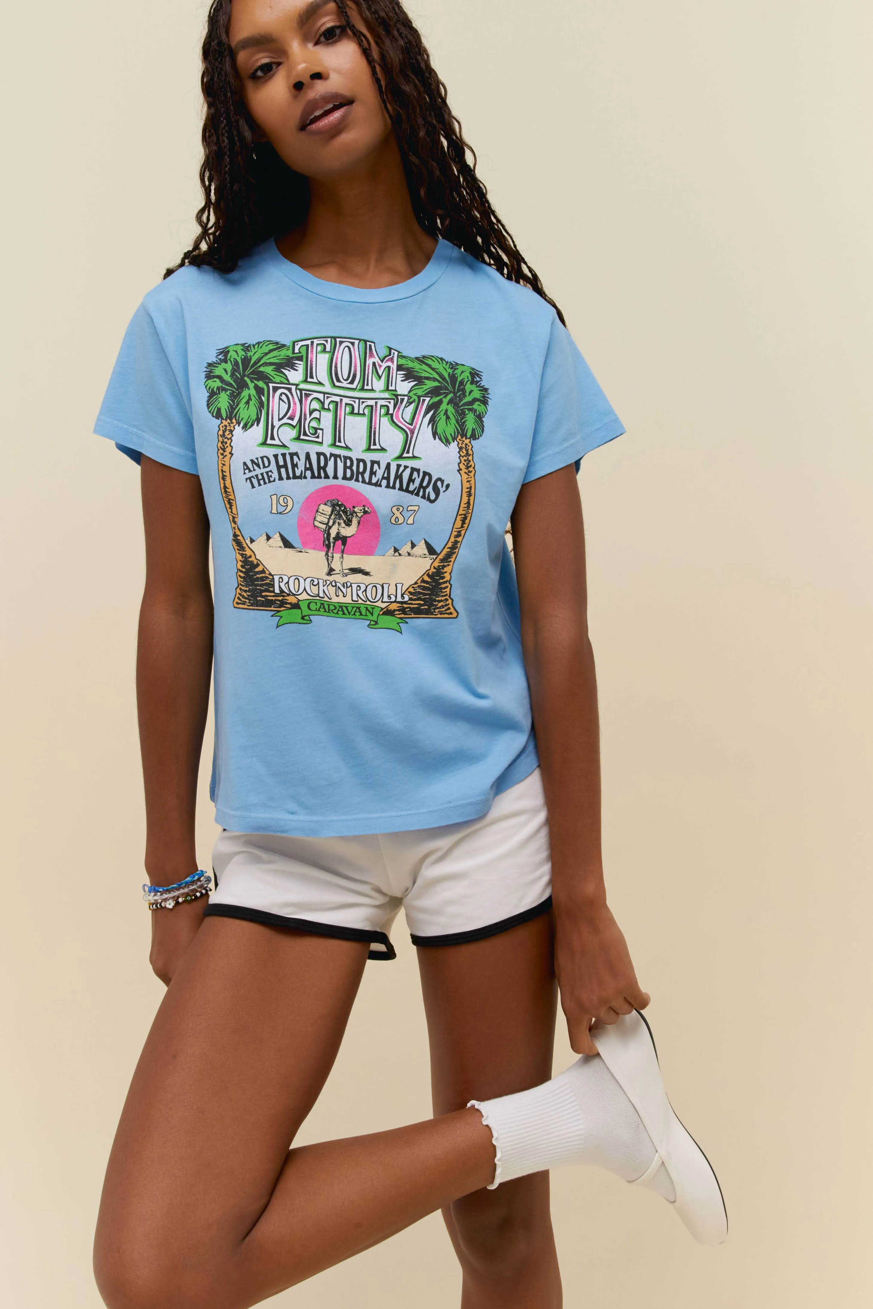 Tom Petty Rock N' Roll Caravan Solo Tee in Vintage Blue sold by Daydreamer product image thumbnail 4