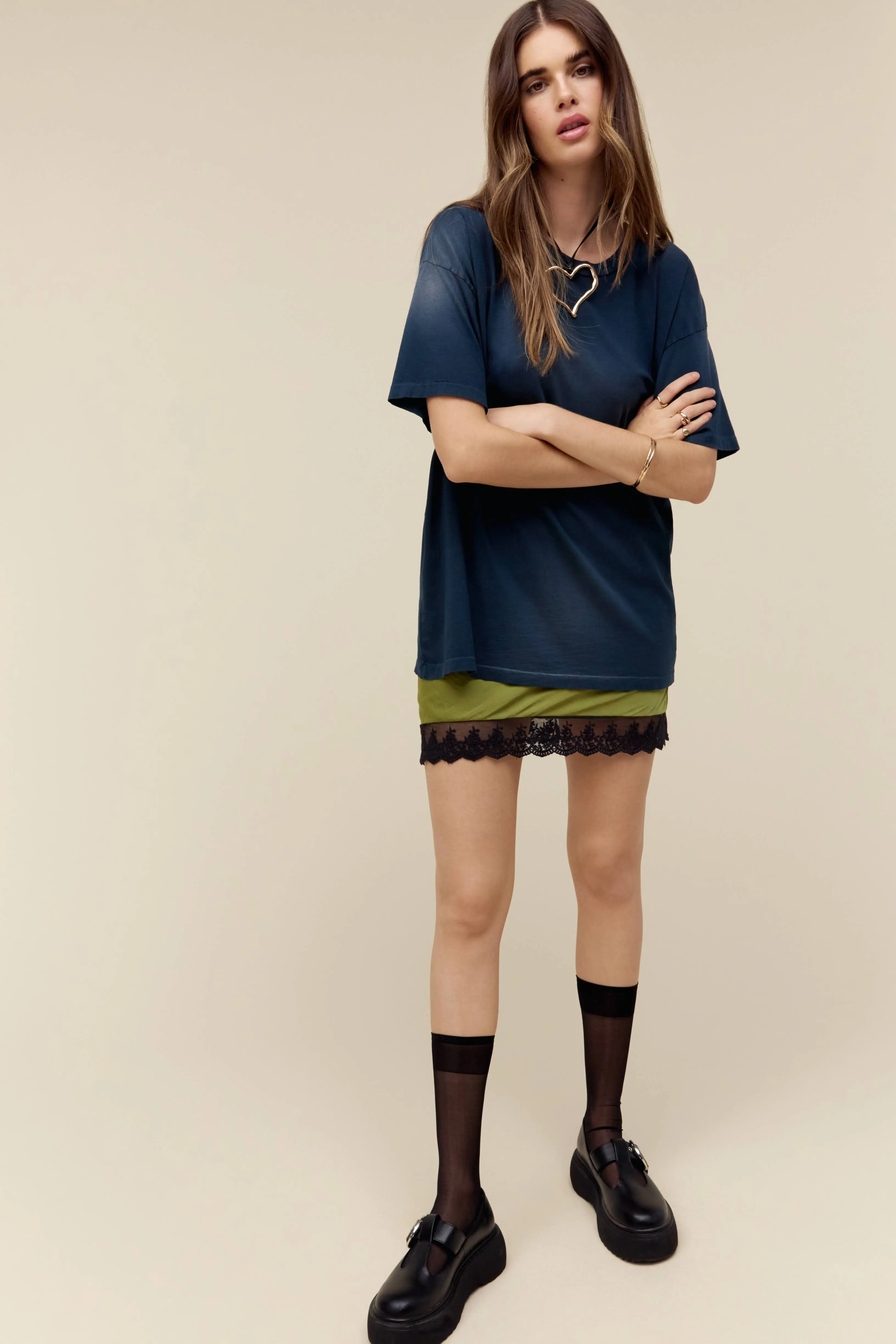 Solid Merch Tee in Sun Faded Black sold by Daydreamer product image thumbnail 5