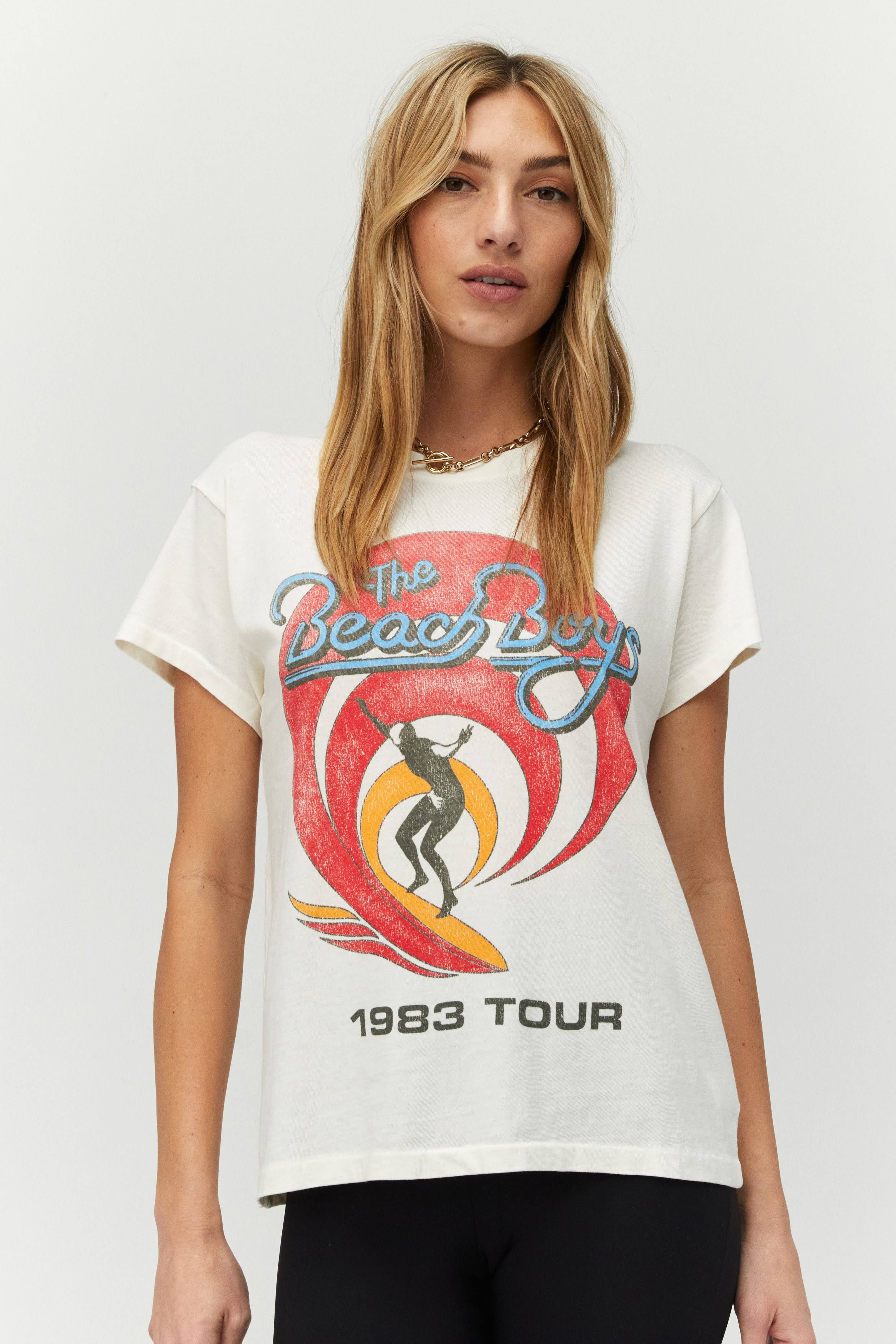 The Beach Boys 1983 Tour Tee in Vintage White sold by Daydreamer