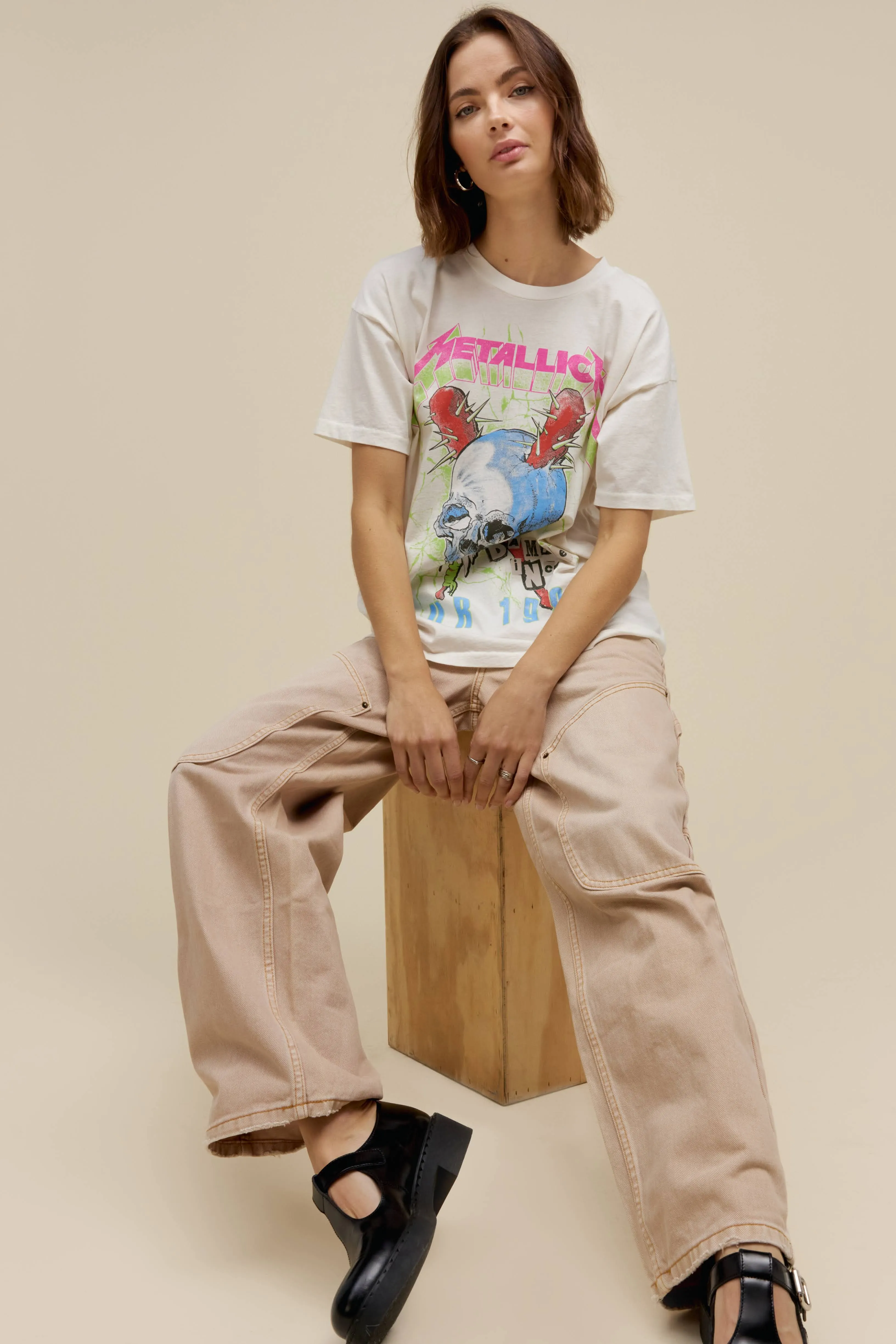 Metallica Damage Inc Tour 1986 Merch Tee in Vintage White sold by Daydreamer product image thumbnail 2