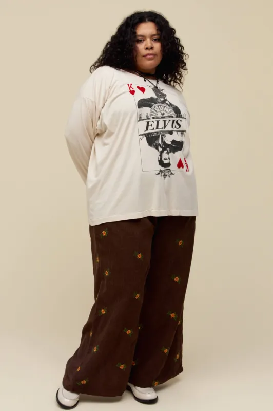 Sun Records X Elvis King of Hearts Merch Long Sleeve in Dirty White ES sold by Daydreamer