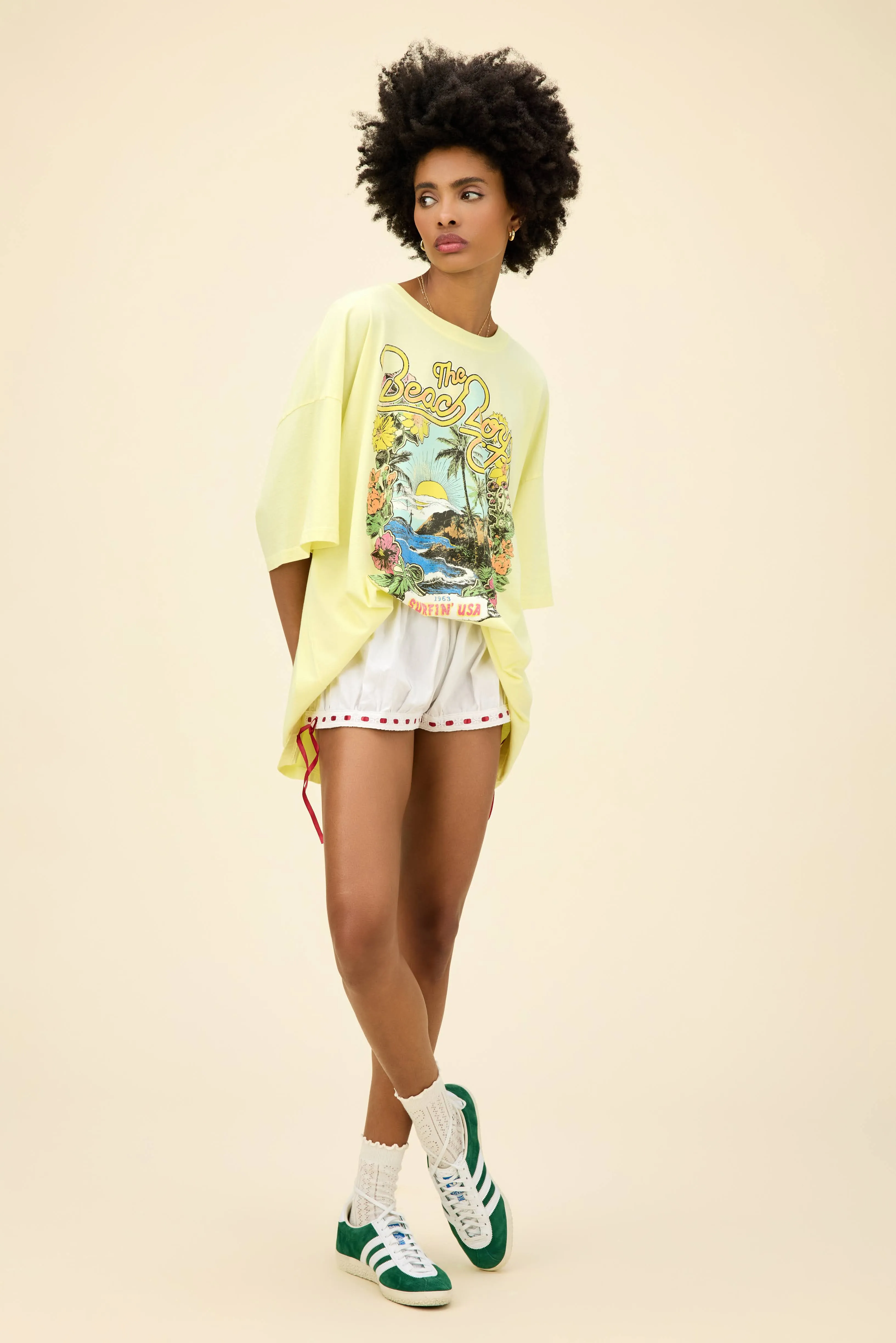 The Beach Boys Surfin' USA 1963 OS Tee in Lemon Dew sold by Daydreamer product image thumbnail 4