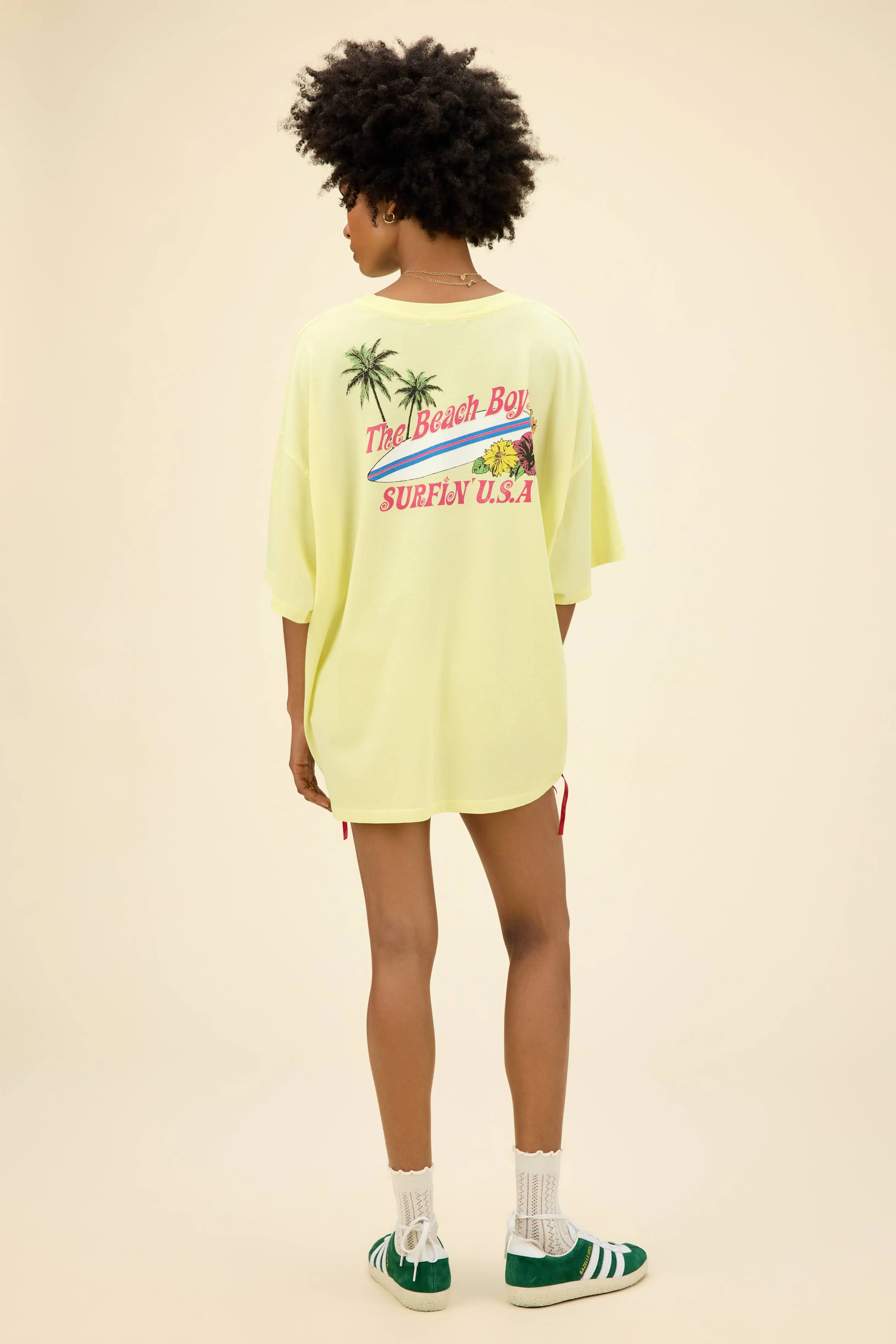 The Beach Boys Surfin' USA 1963 OS Tee in Lemon Dew sold by Daydreamer product image thumbnail 5