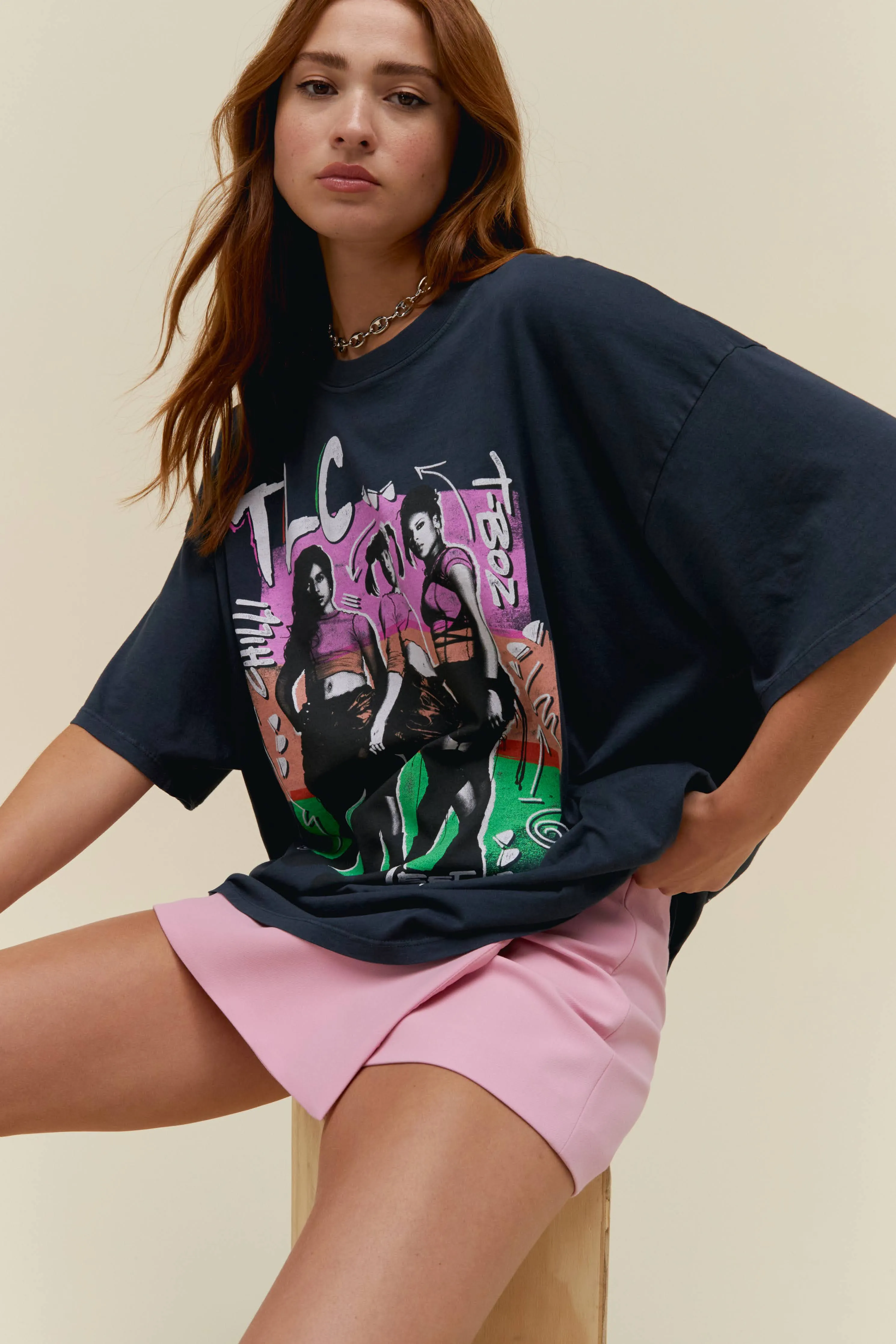 TLC Singles OS Tee in Vintage Black sold by Daydreamer product image thumbnail 3