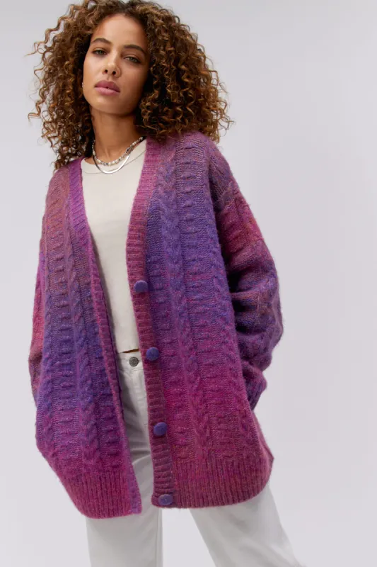 Ombre Cardigan in Wild Orchid sold by Daydreamer
