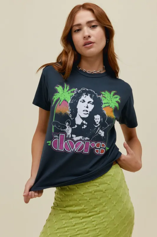 The Doors Twin Palms Ringer Tee sold by Daydreamer