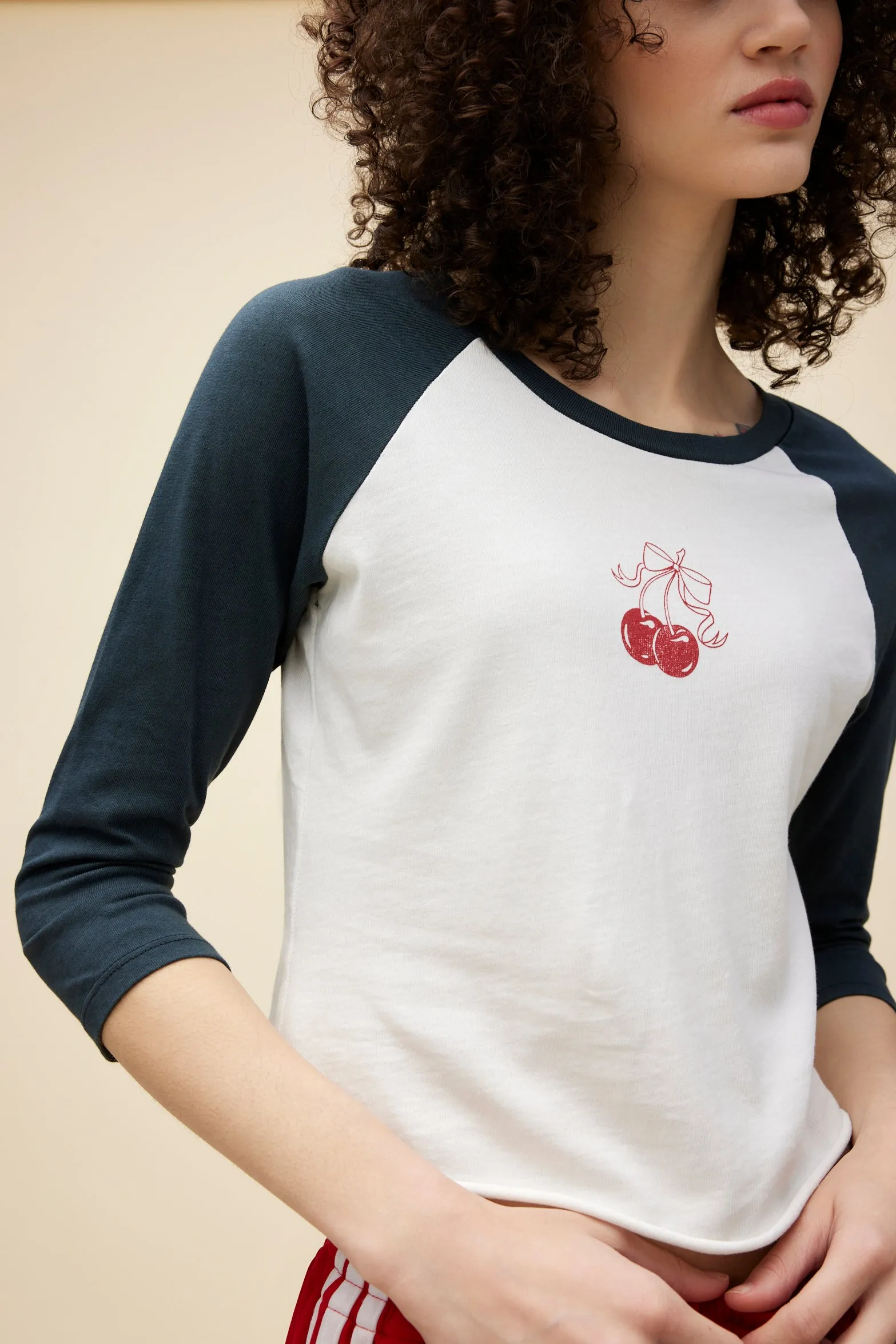 Cherries Vintage Raglan sold by Daydreamer product image thumbnail 2