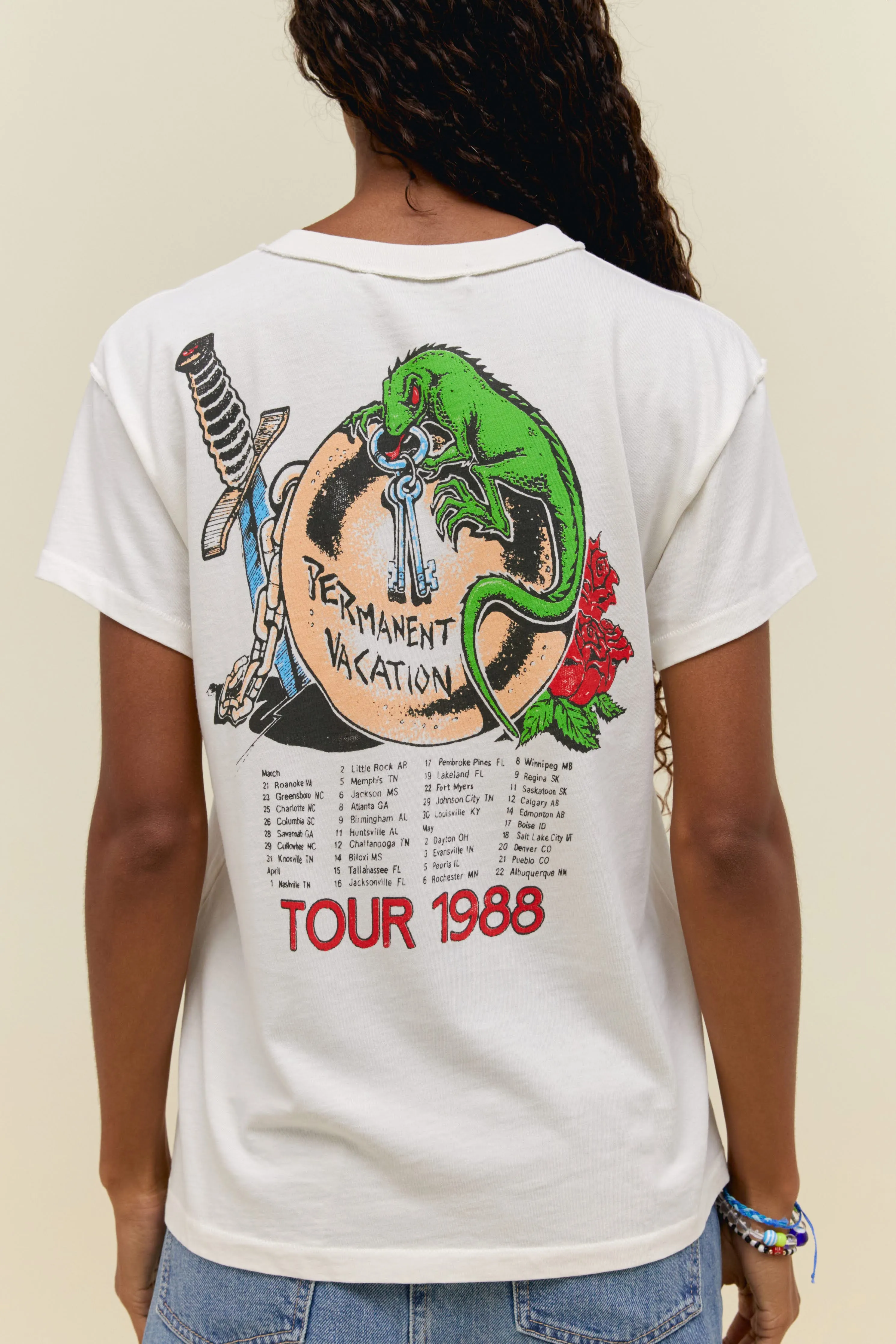 Aerosmith Permanent Vacation Reverse Tour Tee sold by Daydreamer product image thumbnail 2