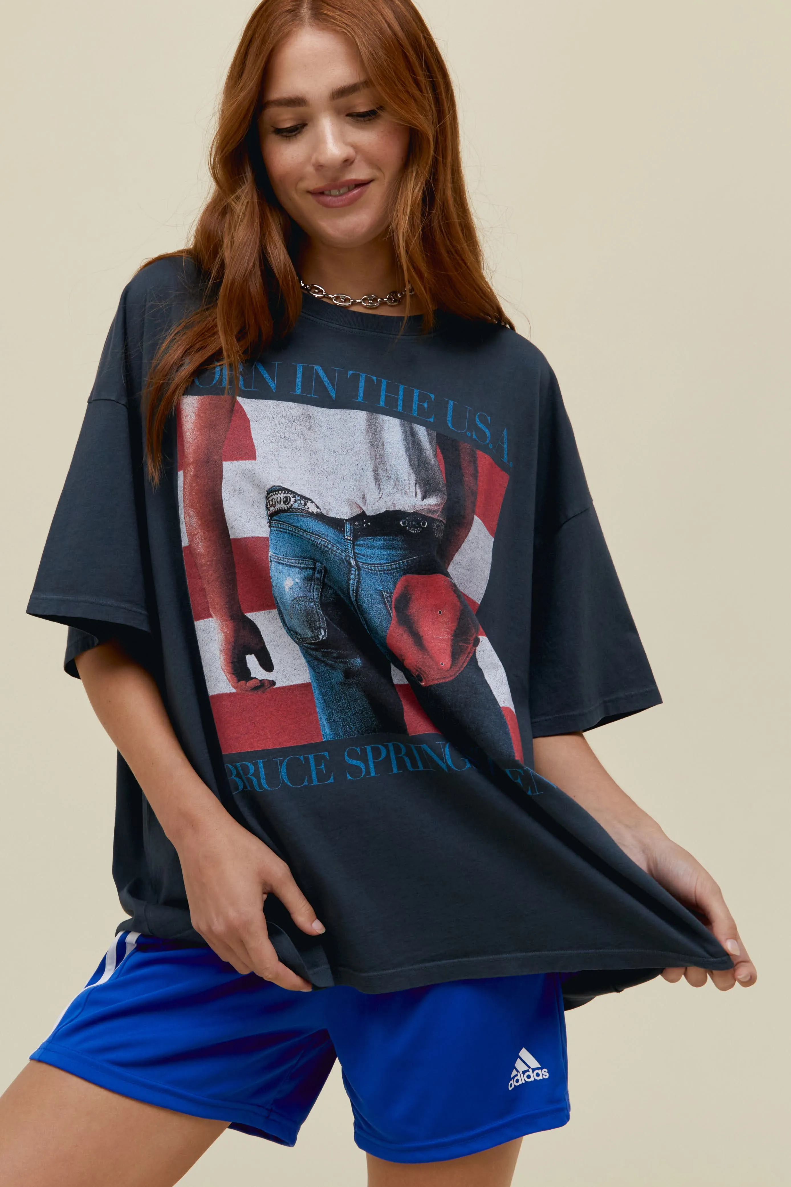 Bruce Springsteen Americana OS Tee in Vintage Black sold by Daydreamer