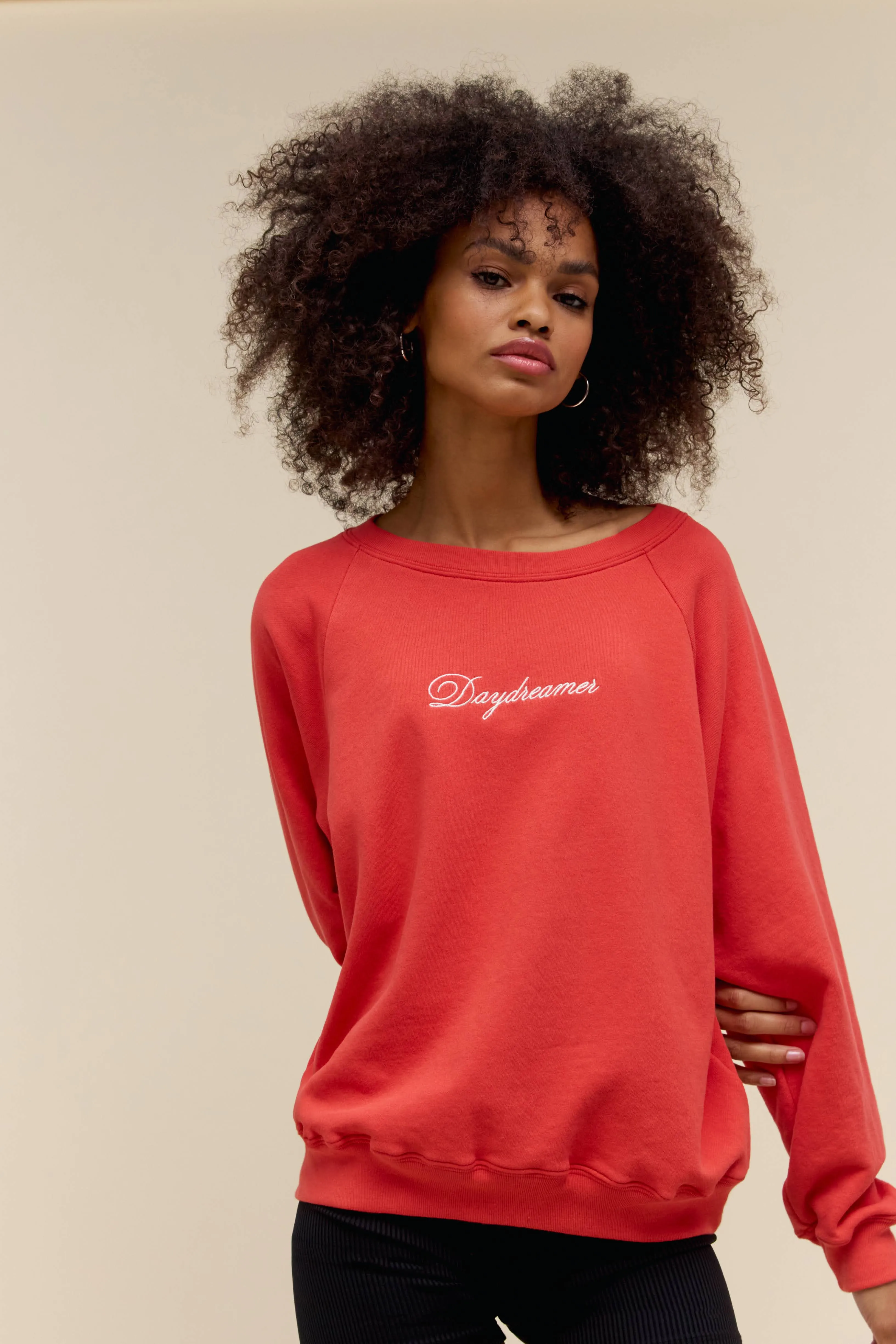 Daydreamer Script Raglan Sweatshirt sold by Daydreamer product image thumbnail 3