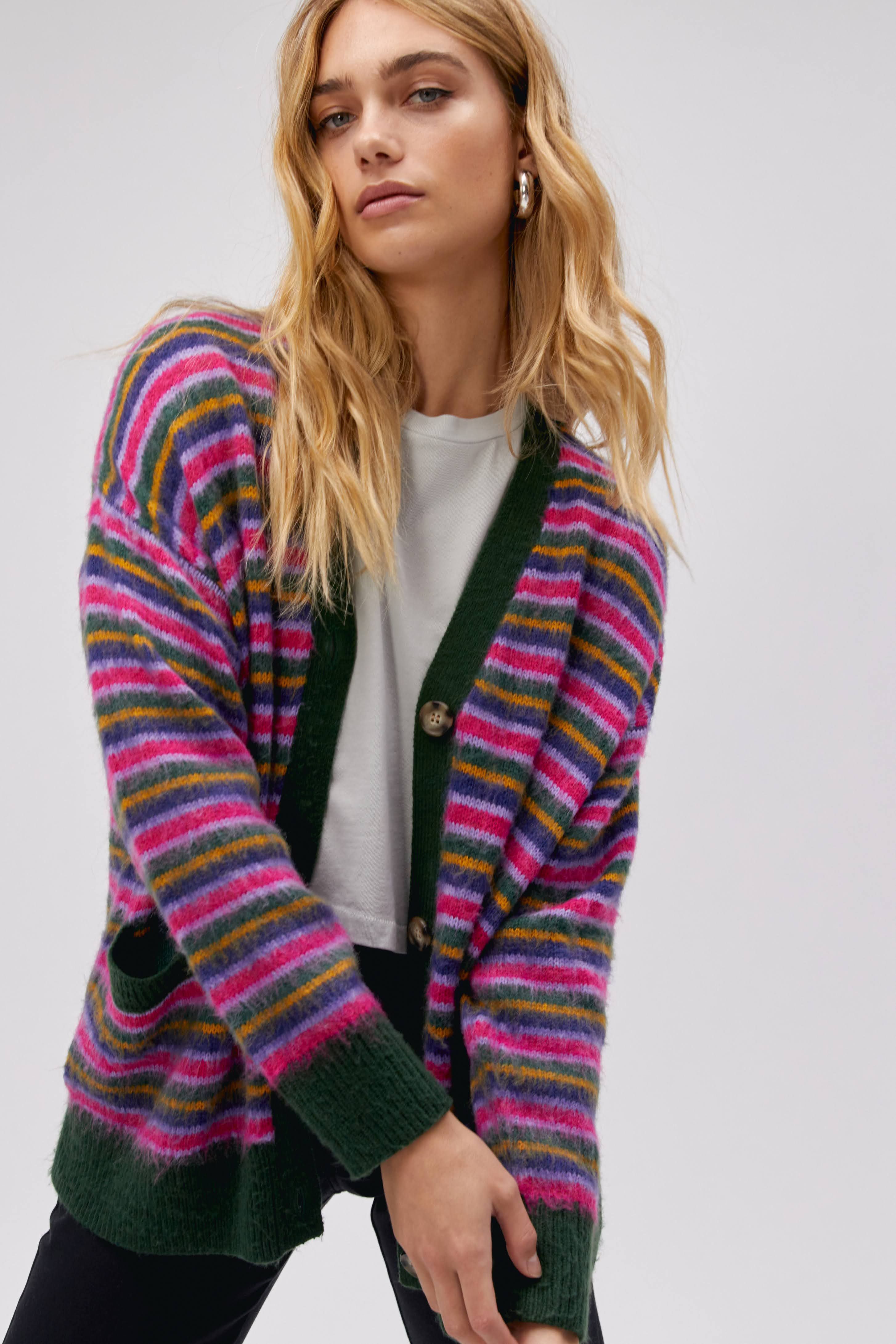 Stripe Cardigan in Garden Bloom sold by Daydreamer product image thumbnail 3