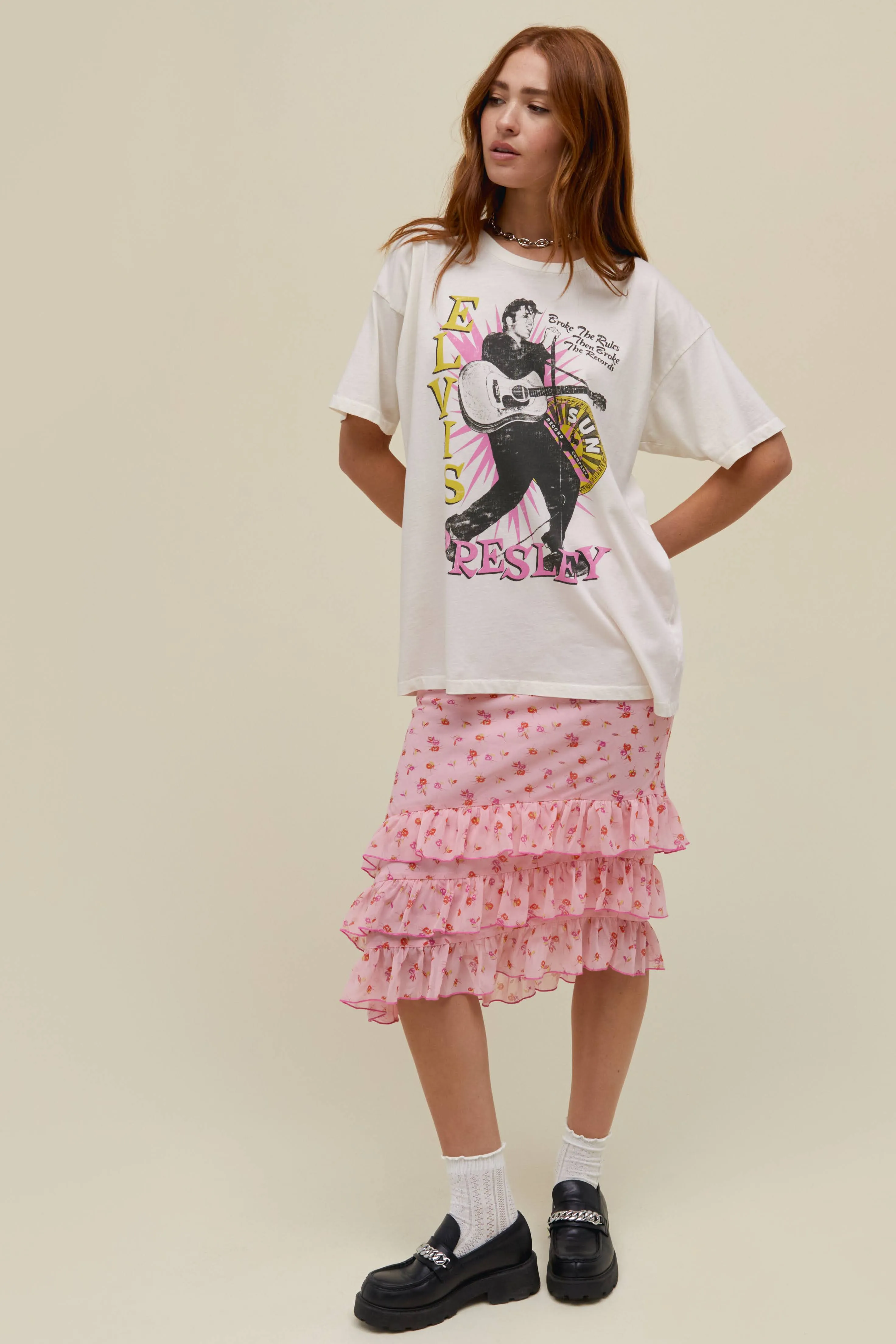 Sun Records X Elvis Broke The Rules Merch Tee in Vintage White sold by Daydreamer product image thumbnail 4