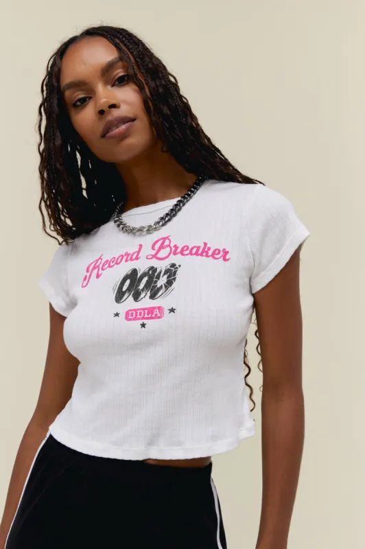 Record Breaker Pointelle Tee sold by Daydreamer
