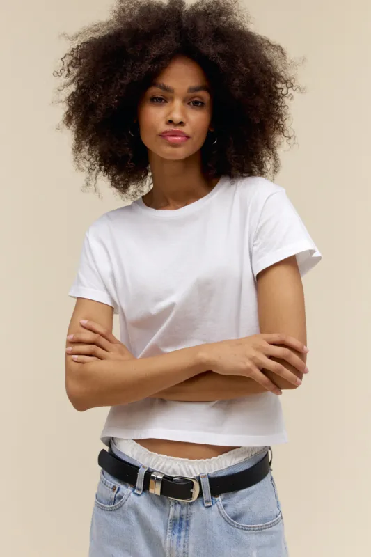 Solid Solo Tee in Bleach White sold by Daydreamer