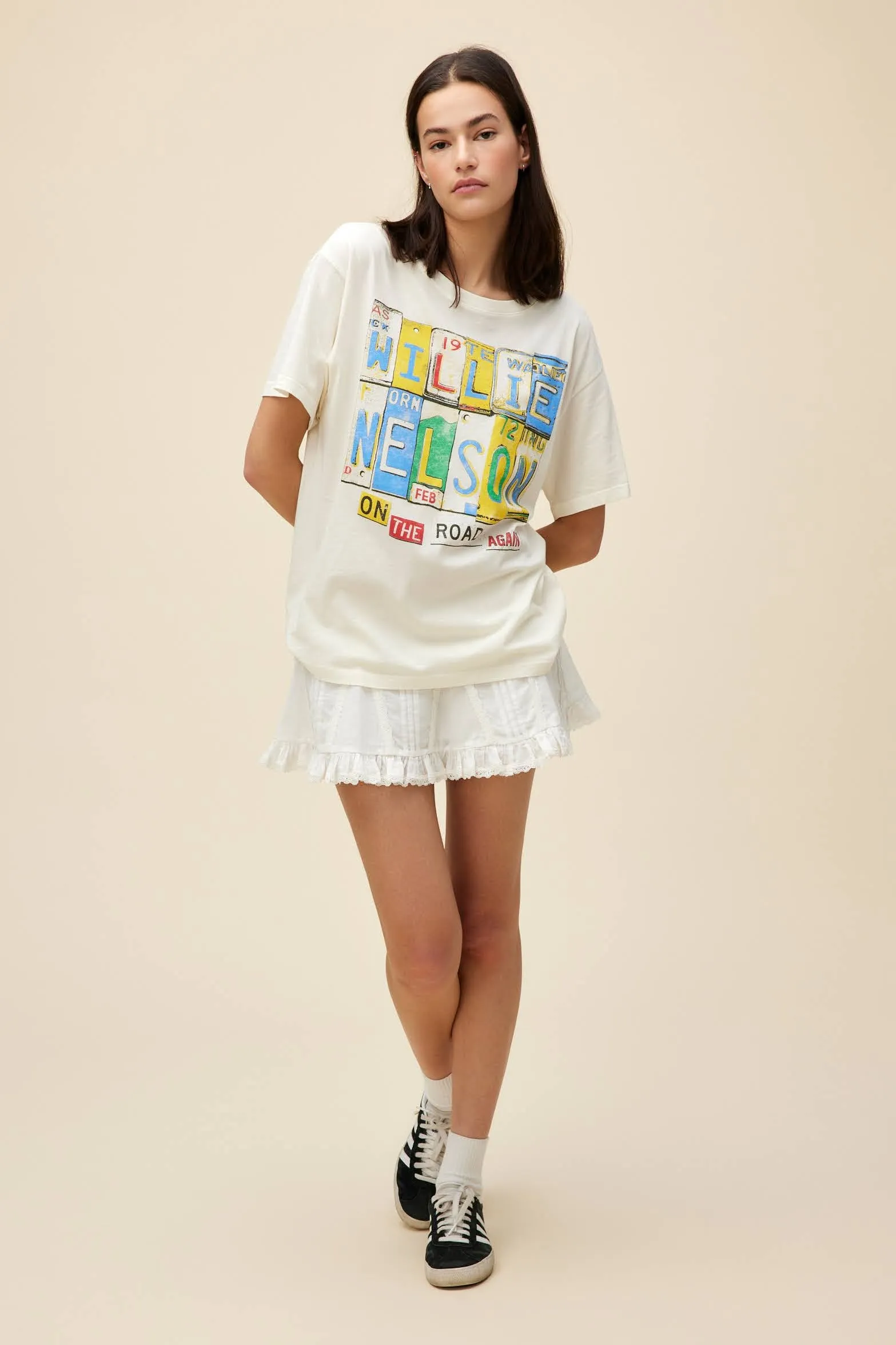 Willie Nelson On The Road Again Boyfriend Tee sold by Daydreamer product image thumbnail 3