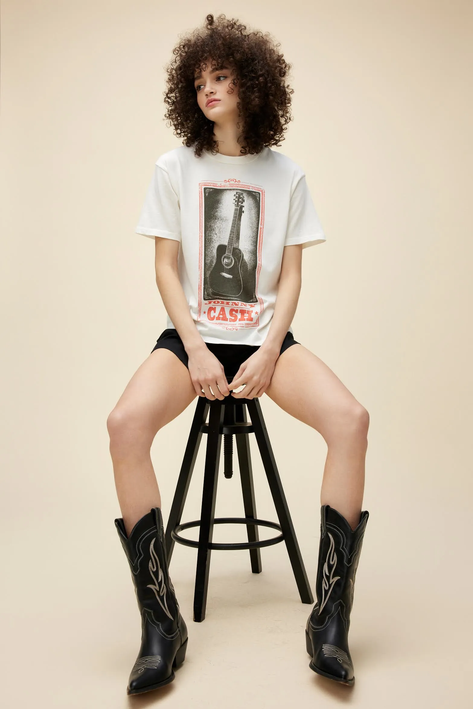 Johnny Cash Guitar Weekend Tee sold by Daydreamer