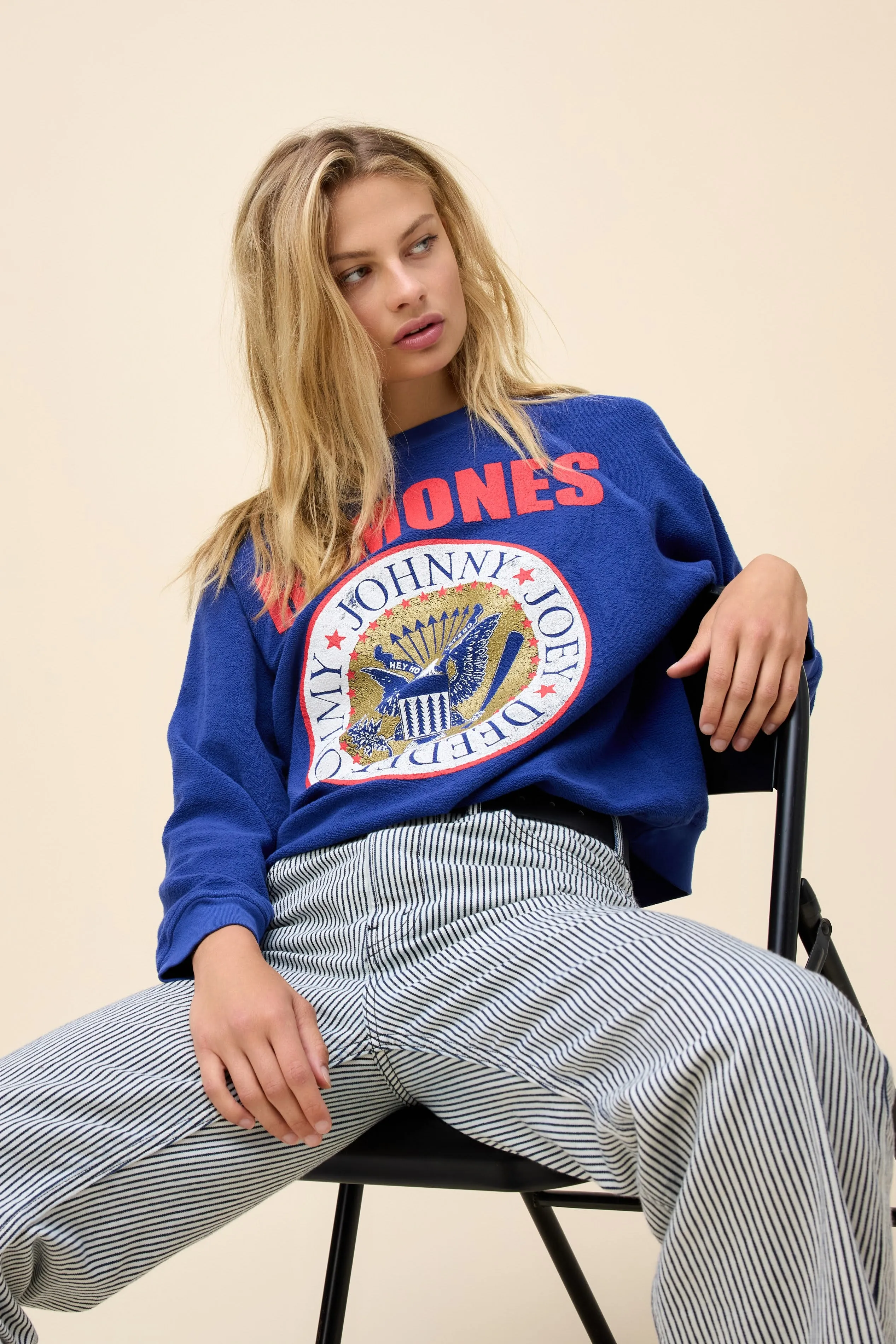 Ramones Gold Seal Reverse Raglan Sweatshirt sold by Daydreamer